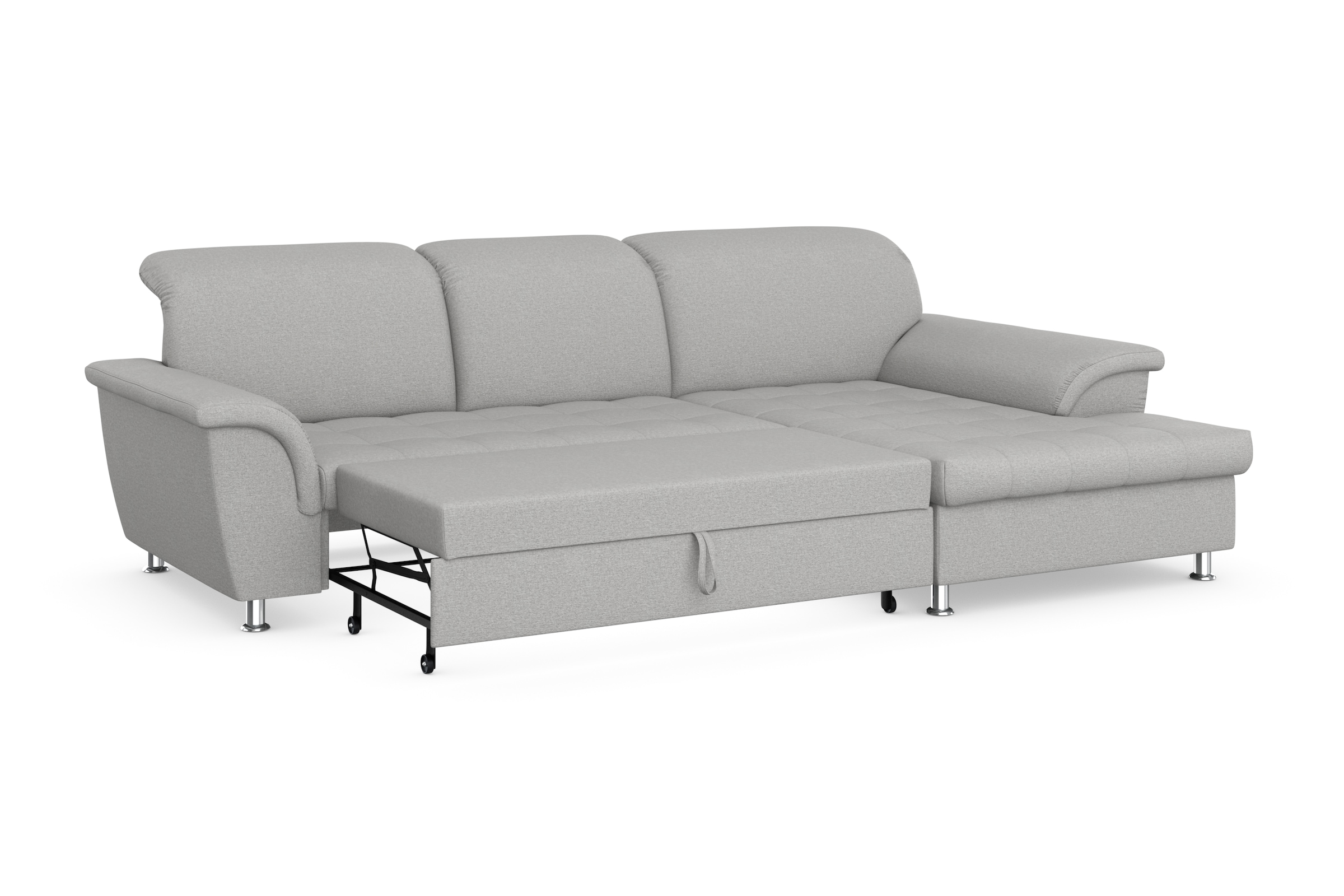 DOMO collection Ecksofa Franzi, wahlweise mit Bettfunktion, Bettkasten und Kopfteilverstellung