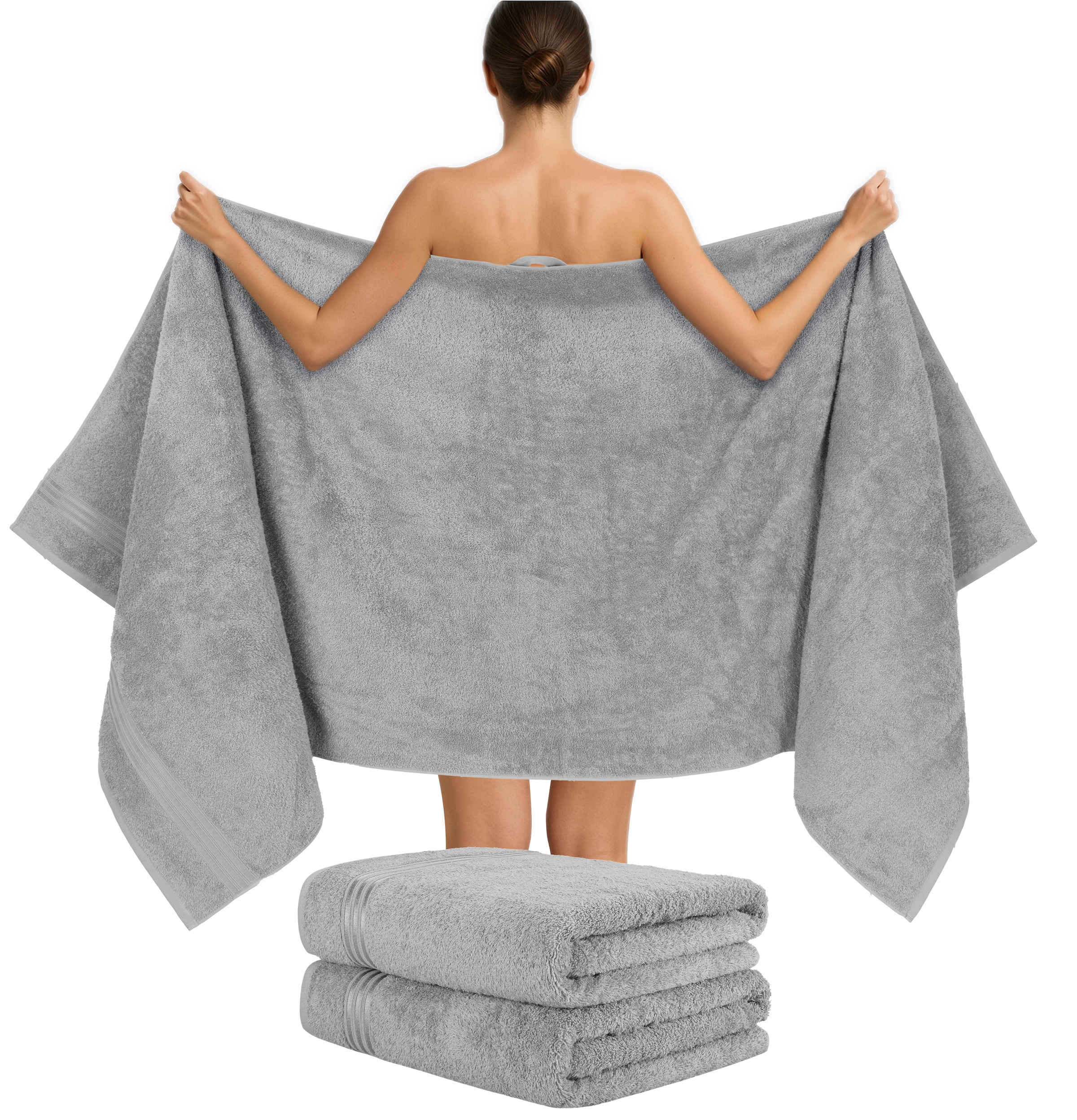 HAMMETEX Saunatuch »Hammetex 2er Set extra große Saunatücher« 100% Baumwolle – Weich & Saugfähig – Luxuriöse Große Spa-Badetücher