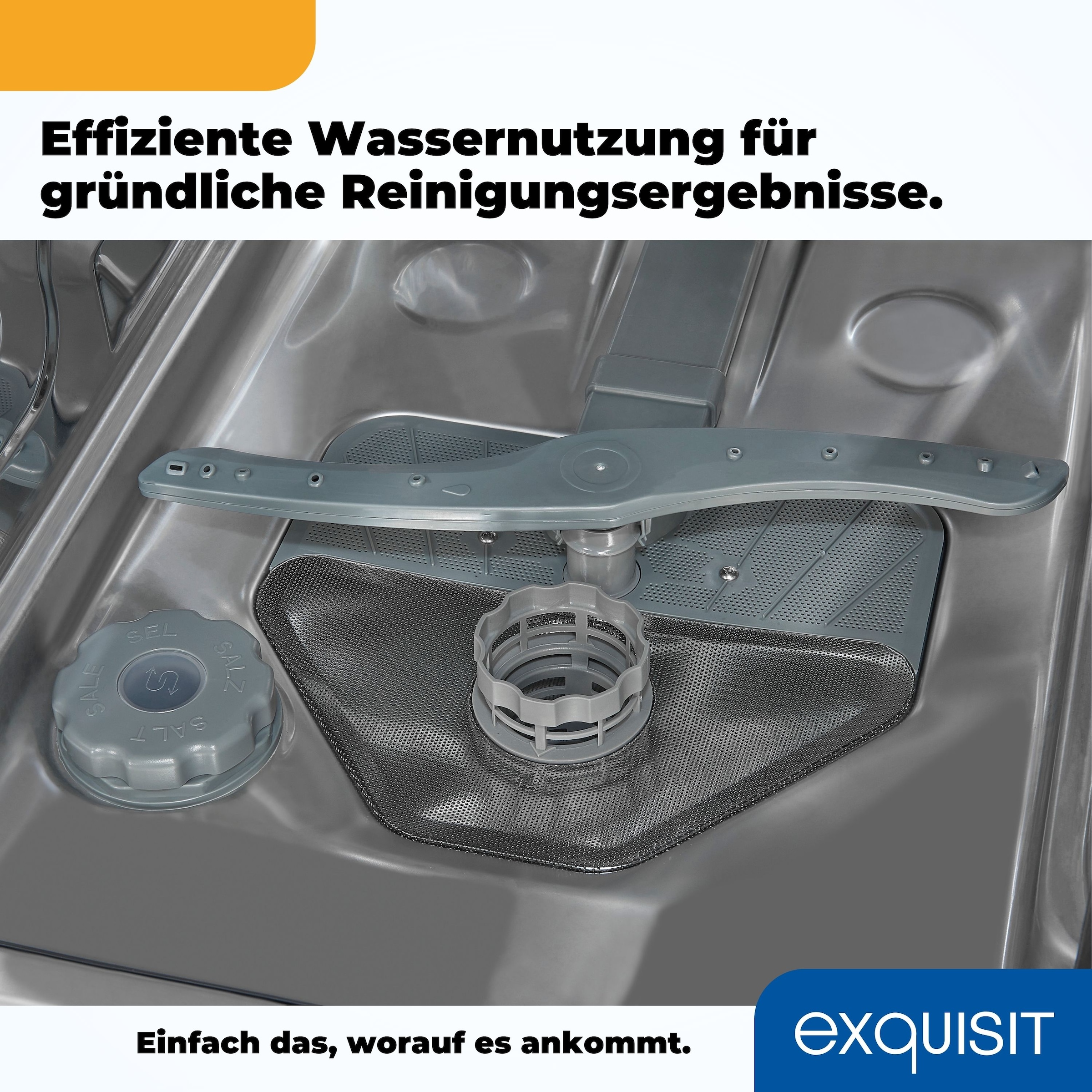 exquisit vollintegrierbarer Geschirrspüler »EGSP2109-E-030E silber«, 9 Maßgedecke