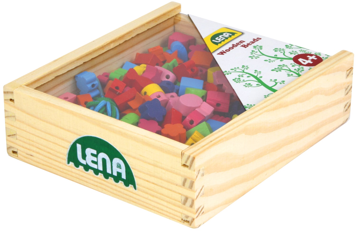 Lena® Kreativset »Holzkiste mit Holzperlen« Made in Europe