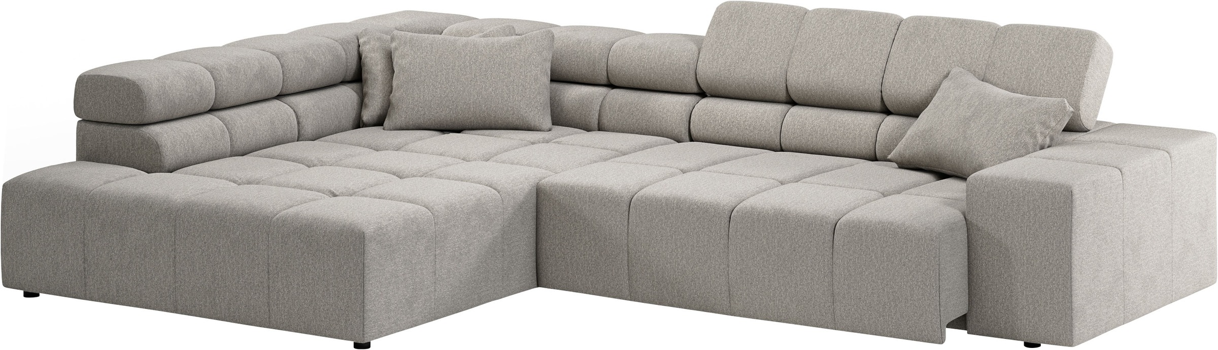 INOSIGN Ecksofa »Ancona incl. Kopfteilverstellung, Breite 319cm, L-Form«, wahlweise motorische Sitztiefenverstellung, auch in Cord + Easy Care