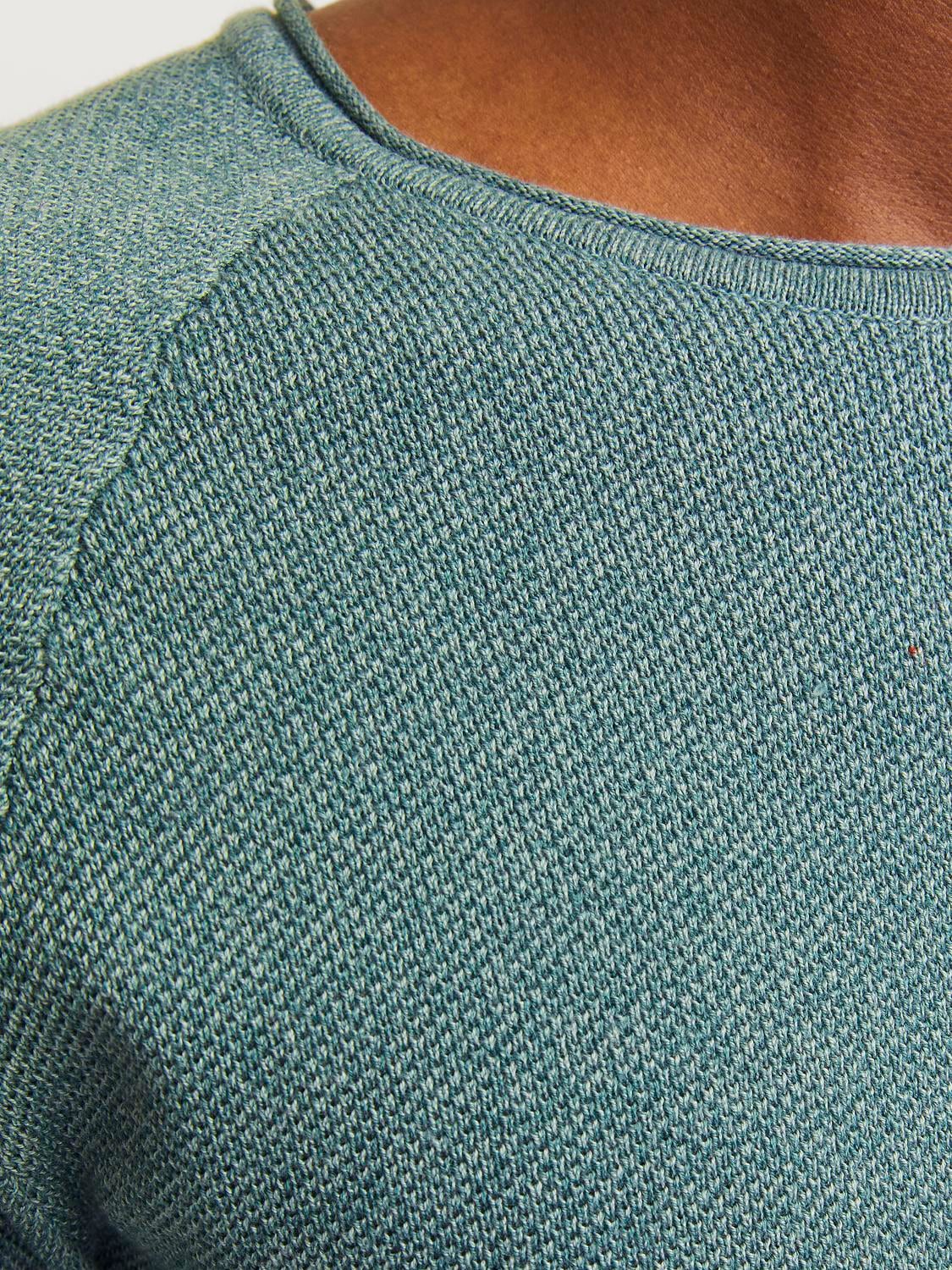 Jack & Jones Rundhalspullover »JJEHILL KNIT CREW NECK NOOS«, aus Strukturstrick