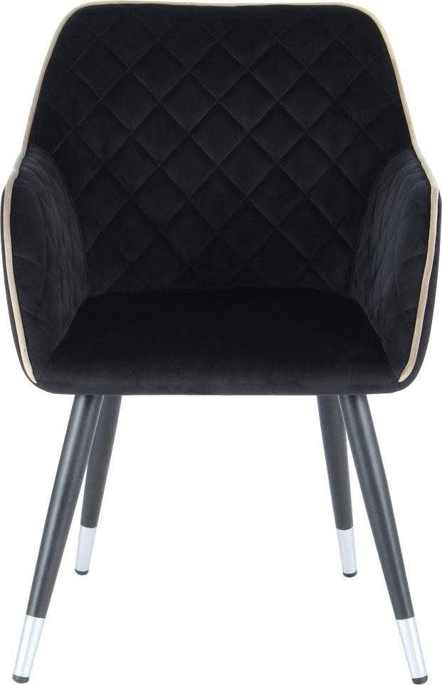 Kayoom Stuhl »Amino 625, stilvoller Design-Stuhl,samtweicher Bezug aus Velvet-Stoff«, 1 St., samtweicher Bezug, elegant, glamourös, elegante Optik