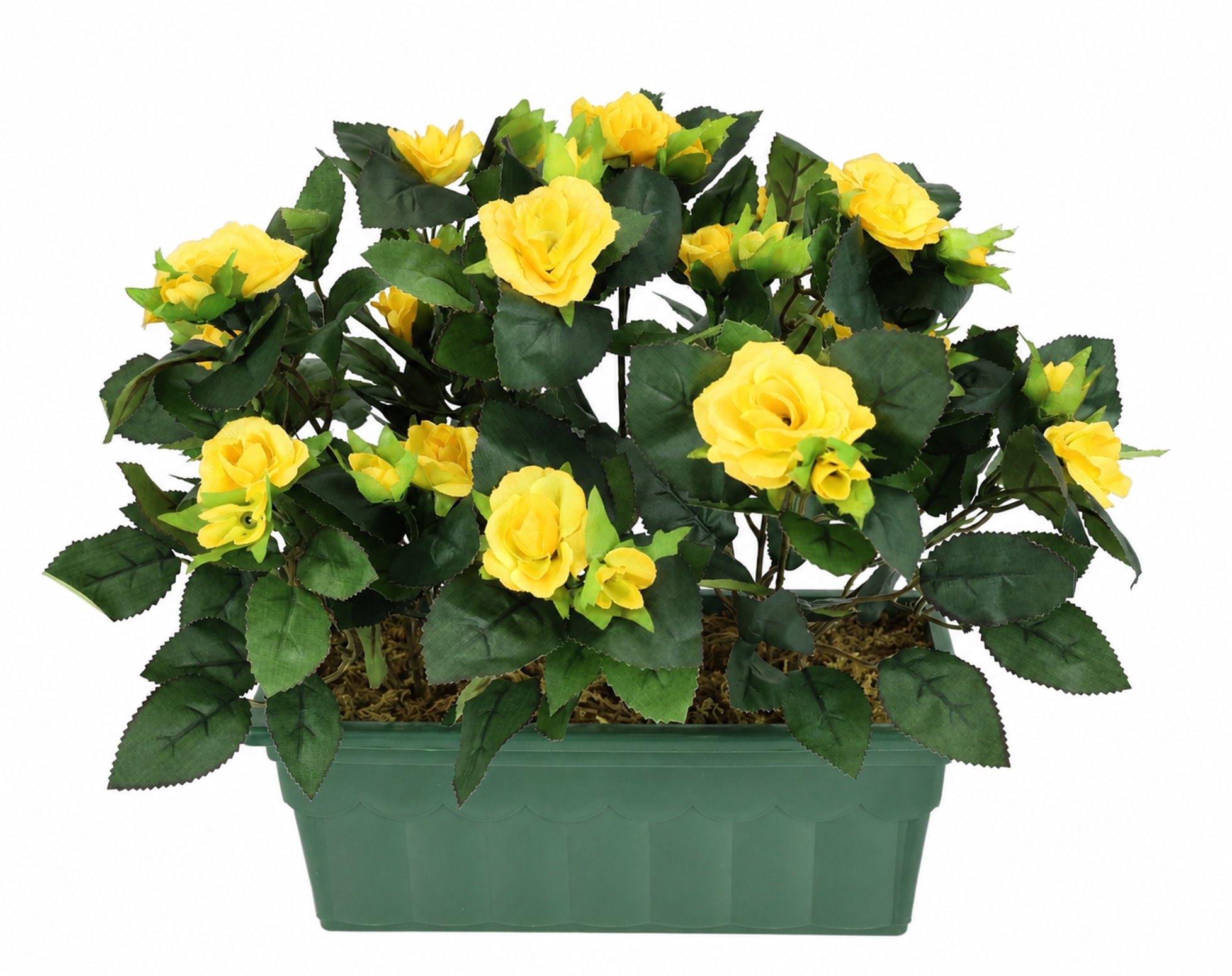 I.GE.A. Kunstblume »Künstlicher Wildrosen-Busch im Kasten 30cm Deko Rosen Kunstrosen« Rosenbusch Wildröschen Kunstpflanze Blume Hochzeitsdeko Deko Dekoblume