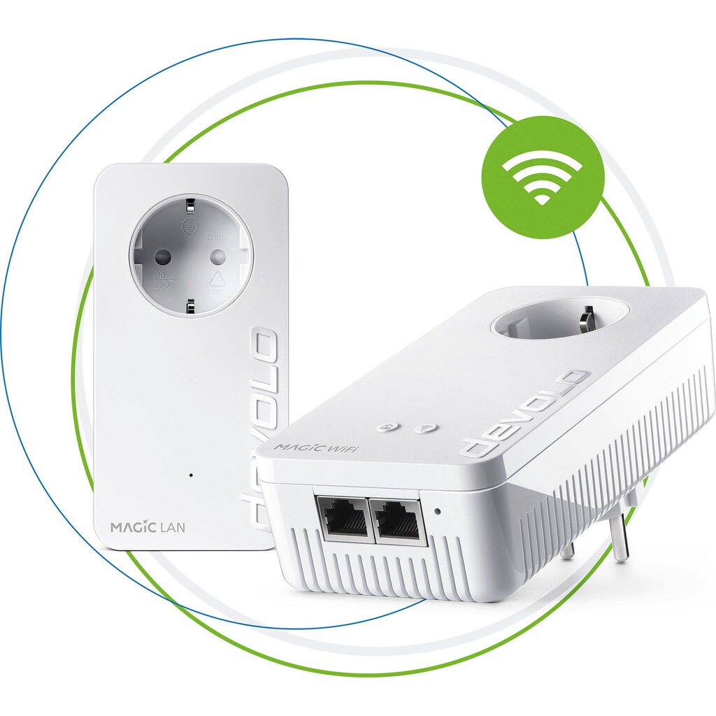 DEVOLO Netzwerk-Adapter »Magic 2 WiFi ac Next Starterkit (2400Mbit, 3x LAN, Mesh)«