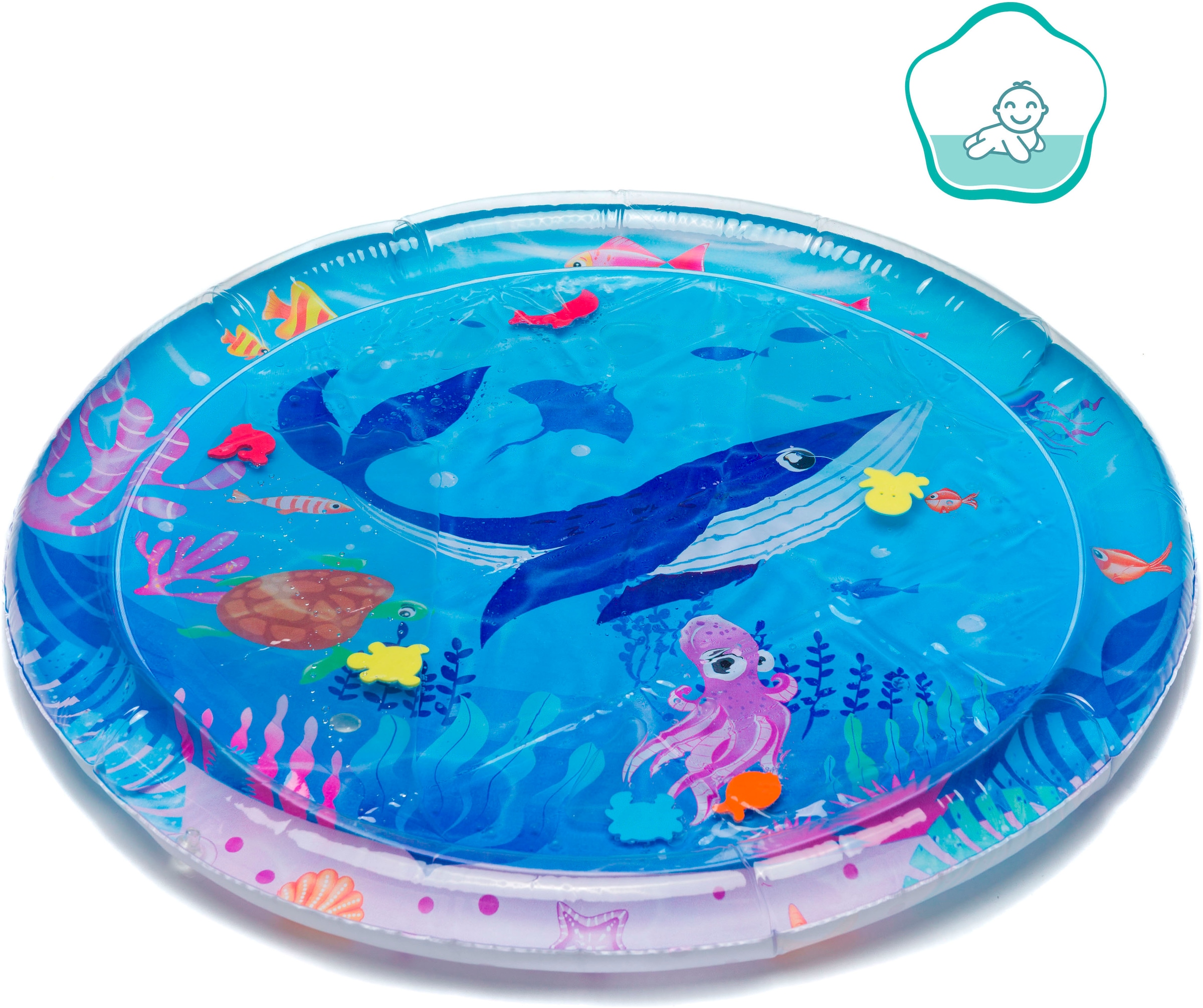 Fillikid Spielmatte »Wasserspielmatte, Ocean rund« teilweise mit Wasser befüllbar
