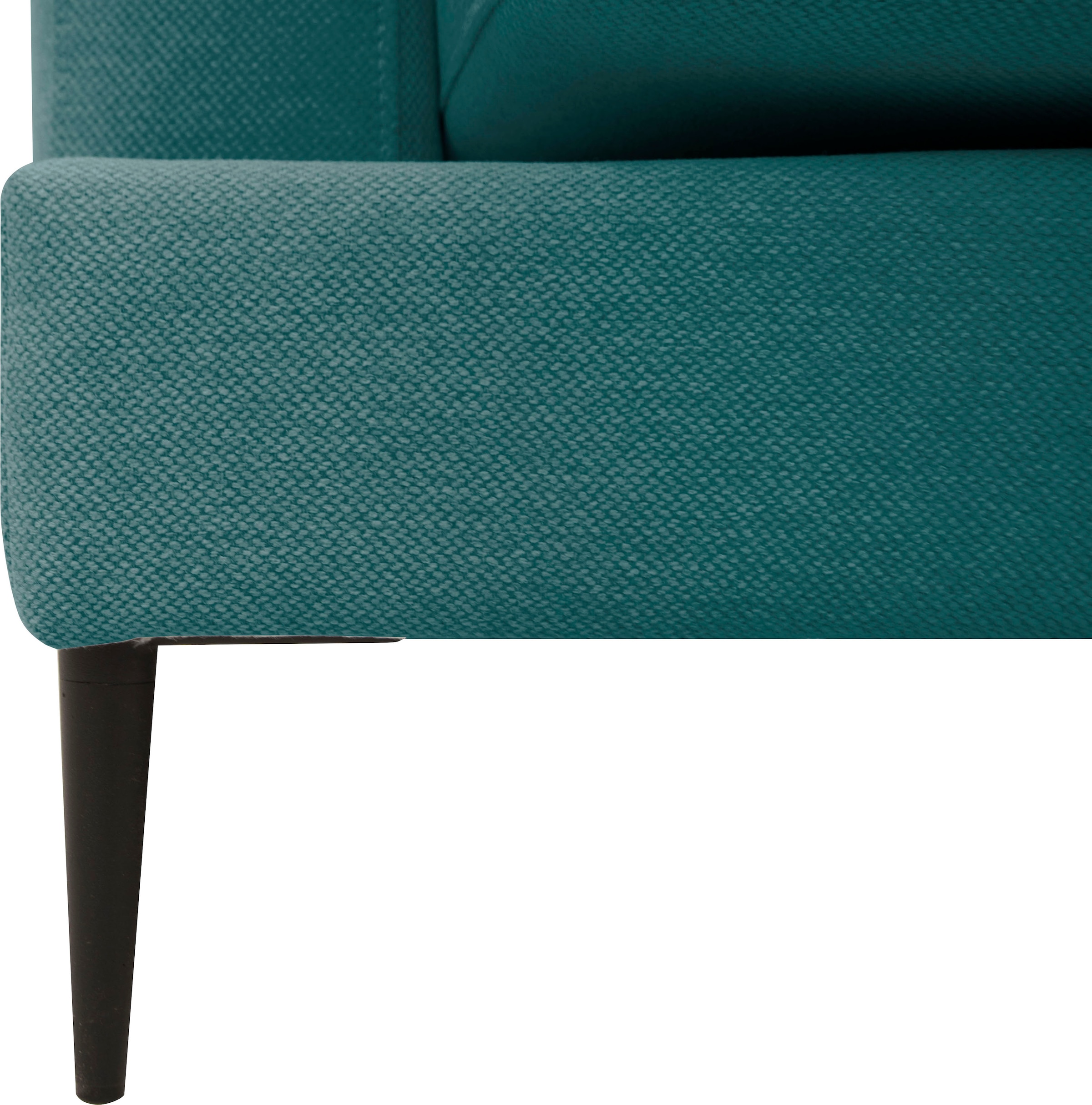 Leonique 2-Sitzer »Cozy elegantes Designsofa, Maße B/T/H: 151/97/80 cm«, mit losen Kissen und Metallbeinen