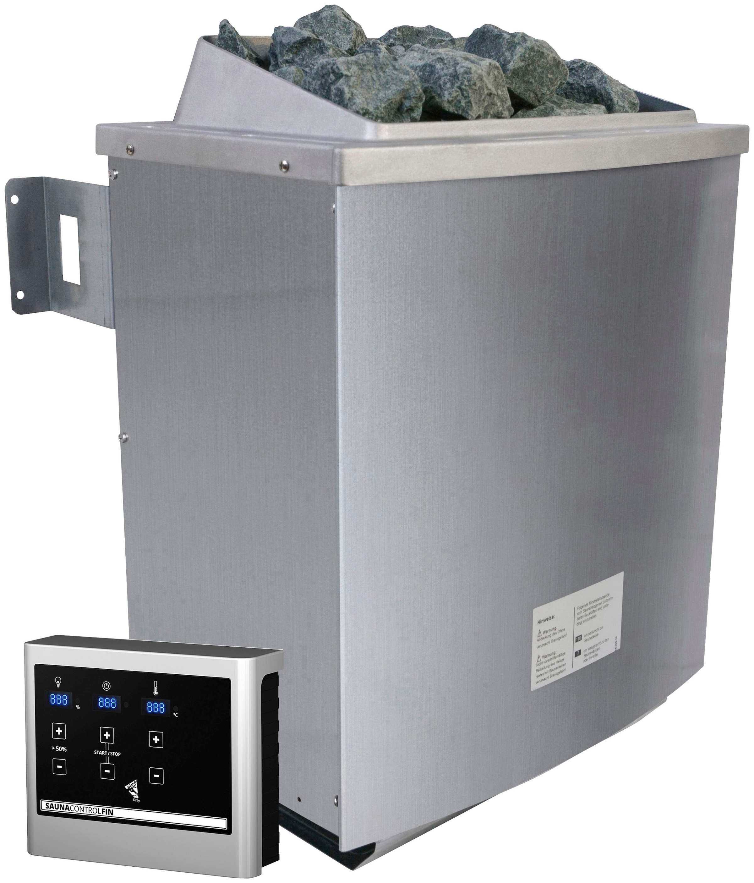 Karibu Sauna »Sodin« Set,  Ofen 9 KW externe Strg easy