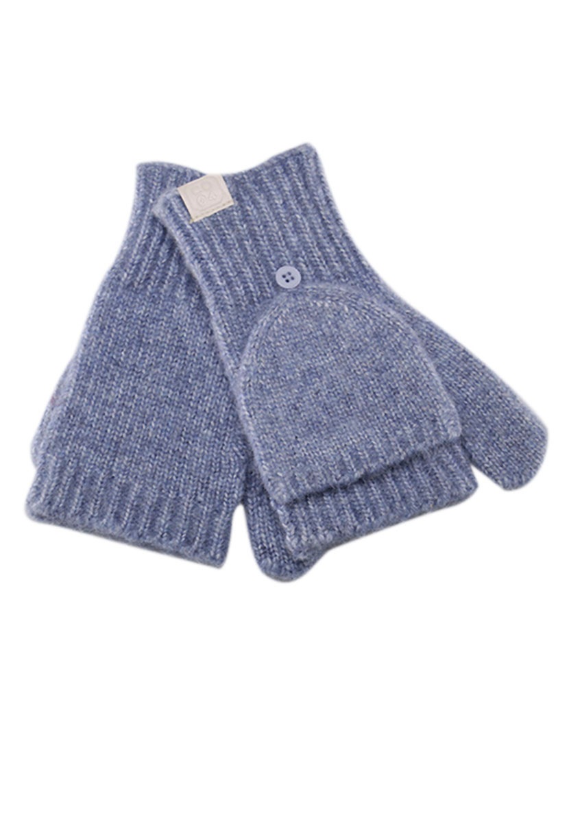 chillouts, Damen, Strickhandschuhe »Nadine Glove« mit Knopfverschlusssystem, washed blue, washed blue, Unisex Handschuhe von CHILLOUTS