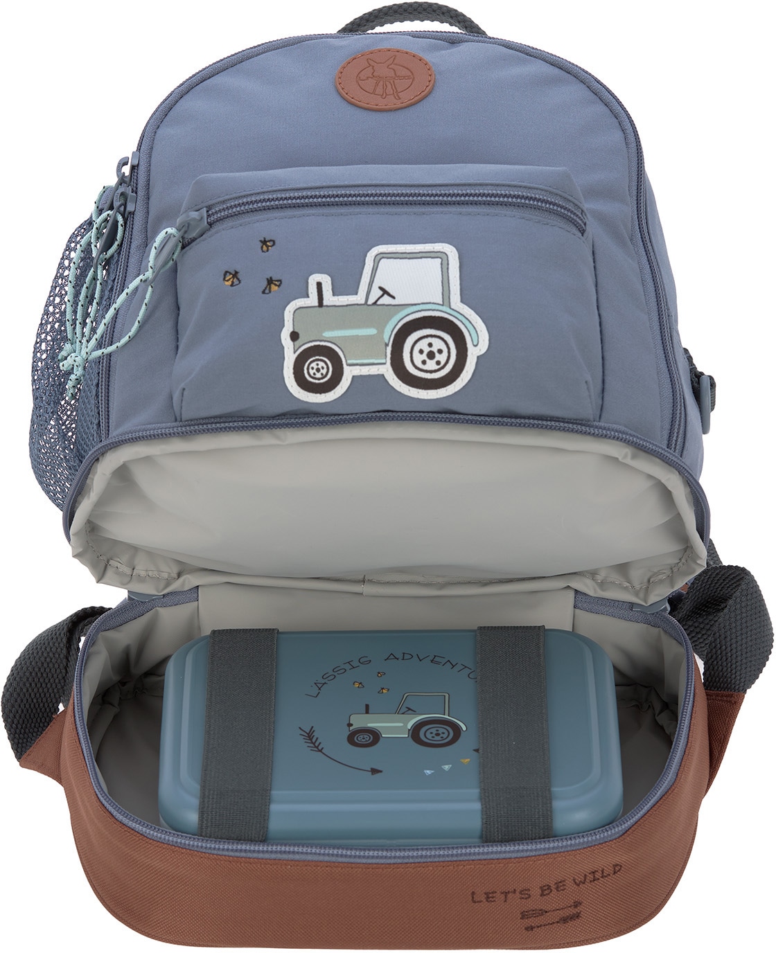 LÄSSIG Kinderrucksack »Adventure, Tractor, Mini Backpack«, Floureszierende Flächen, PETA-approved vegan