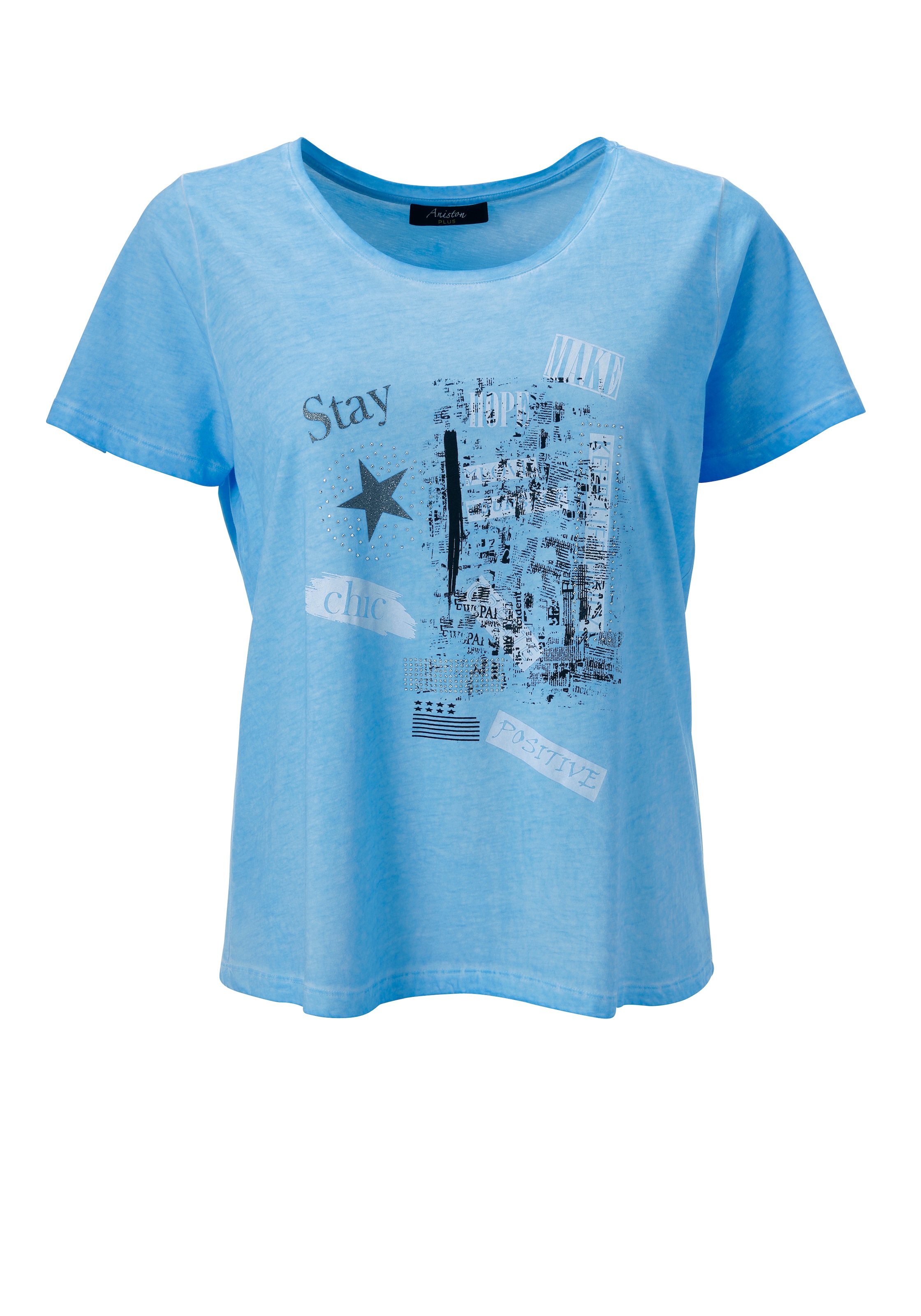 Aniston PLUS T-Shirt, mit edlem Druckmotiv - NEUE KOLLEKTION