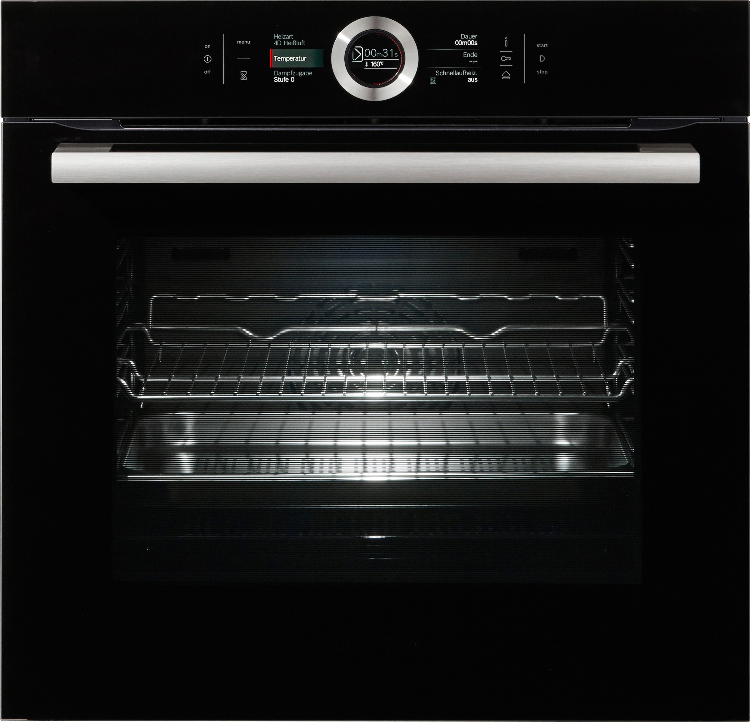 BOSCH Dampfbackofen Serie 8 »HSG636BB1«, mit Teleskopauszug nachrüstbar, ecoClean Direct, mit Auftaufunktion