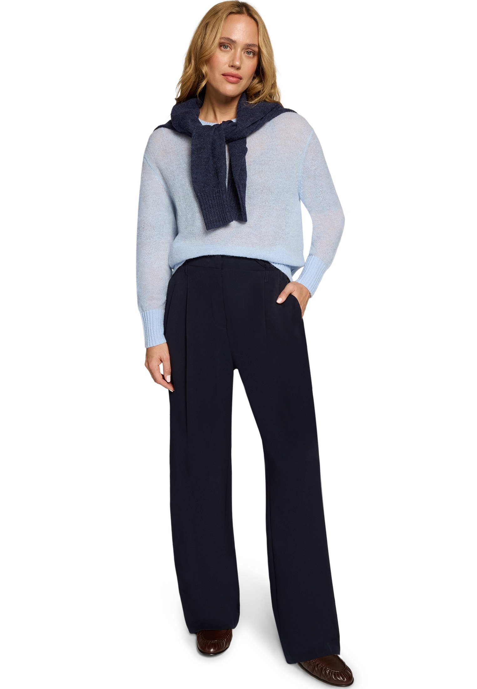 Zero Rundhalspullover »Pullover mit Alpakawolle«