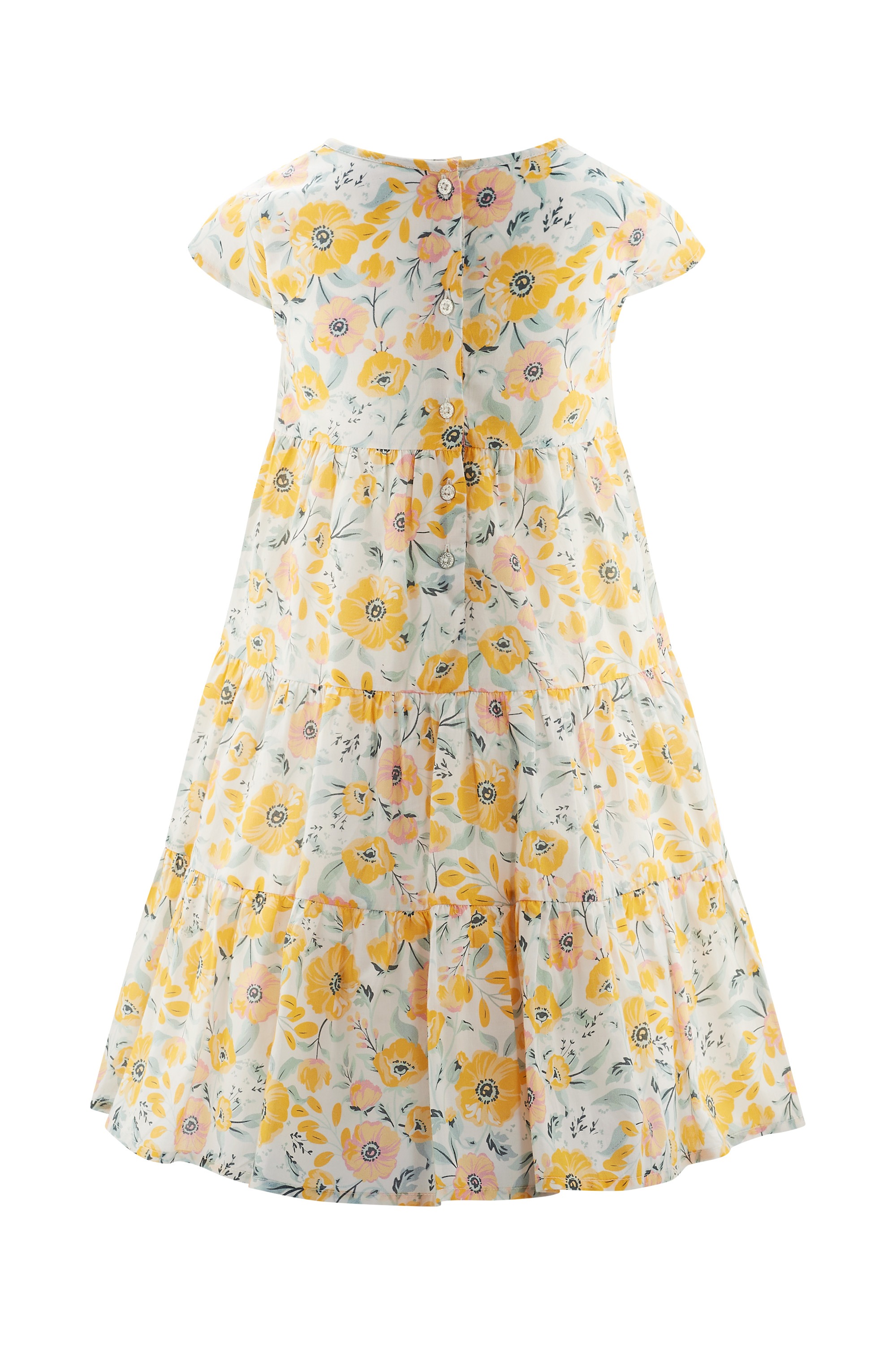 happy girls Sommerkleid mit tollen Volants und mit Knopfleiste im Rücken