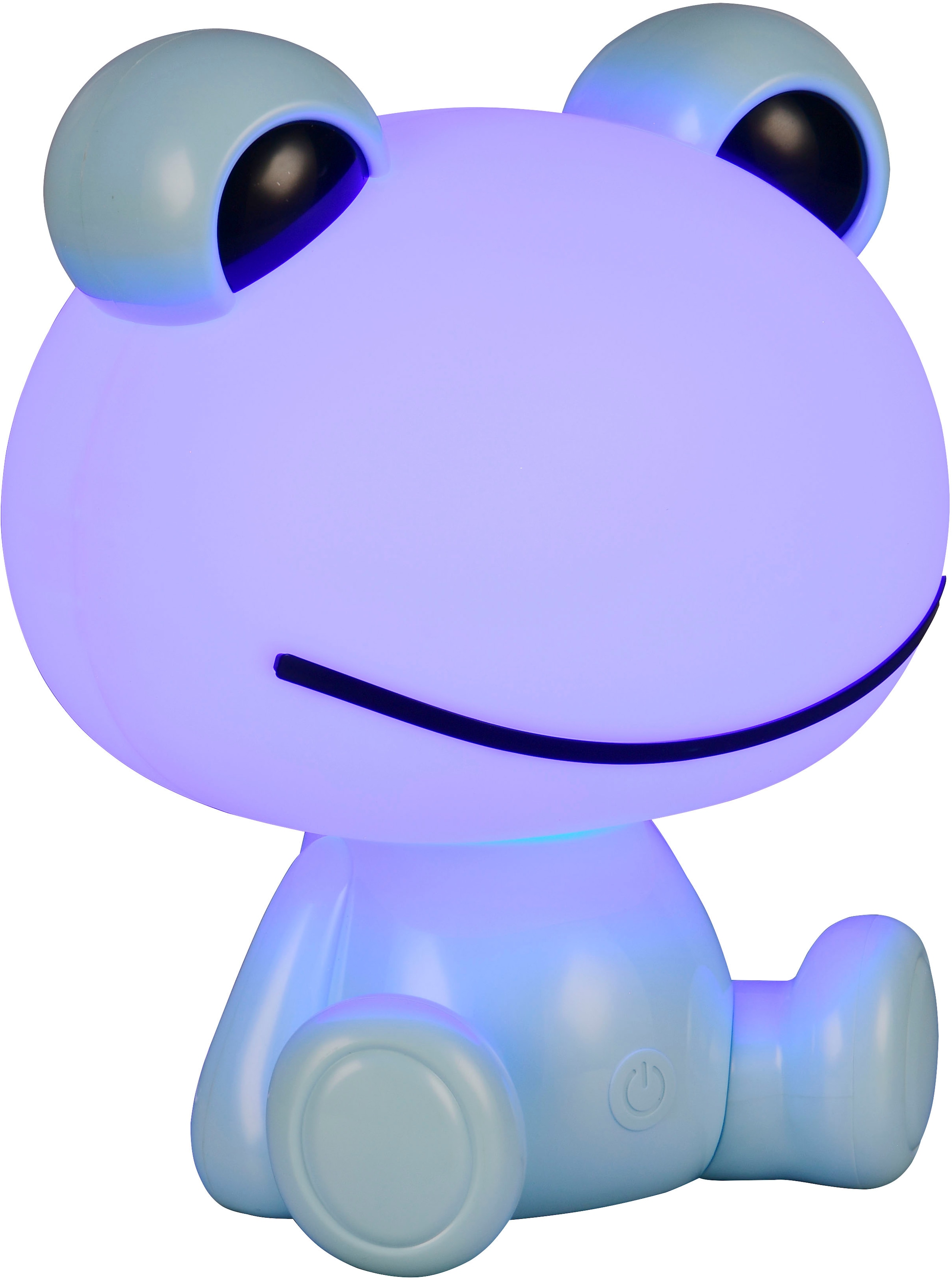 REALITY Leuchten LED Tischleuchte »HOPPER, Kinderzimmer Tischleuchte Nachttischleuchte Frosch Optik, RGB« LED-Board 1 Stk. RGB | Warmweiß 0,3W 30 Lumen warmweiß 3000K, RGB Farbwechsel Modus, USB-Anschluss