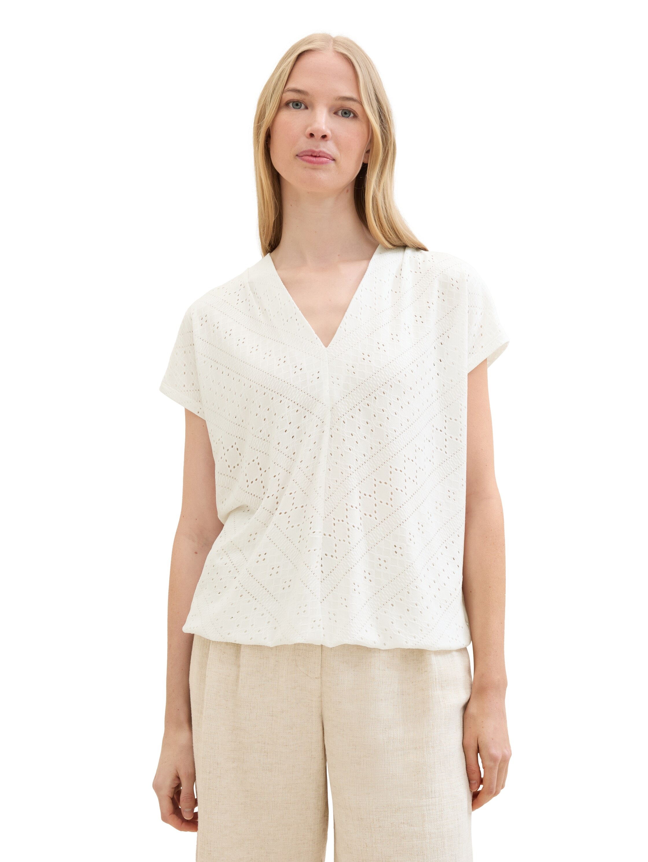 TOM TAILOR T-Shirt, mit Jacquard-Muster