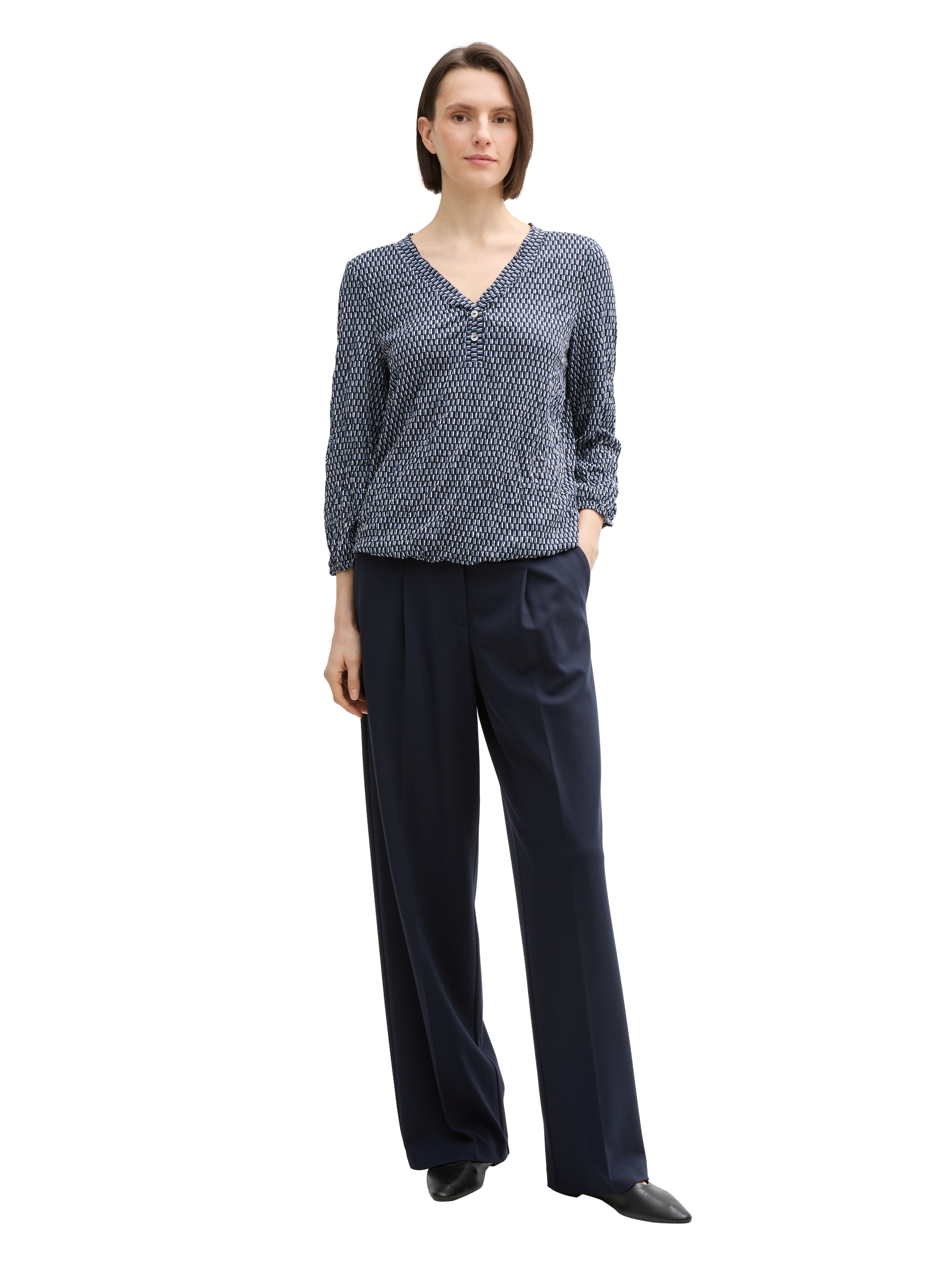 TOM TAILOR Blusenshirt, in Crinkle Optik