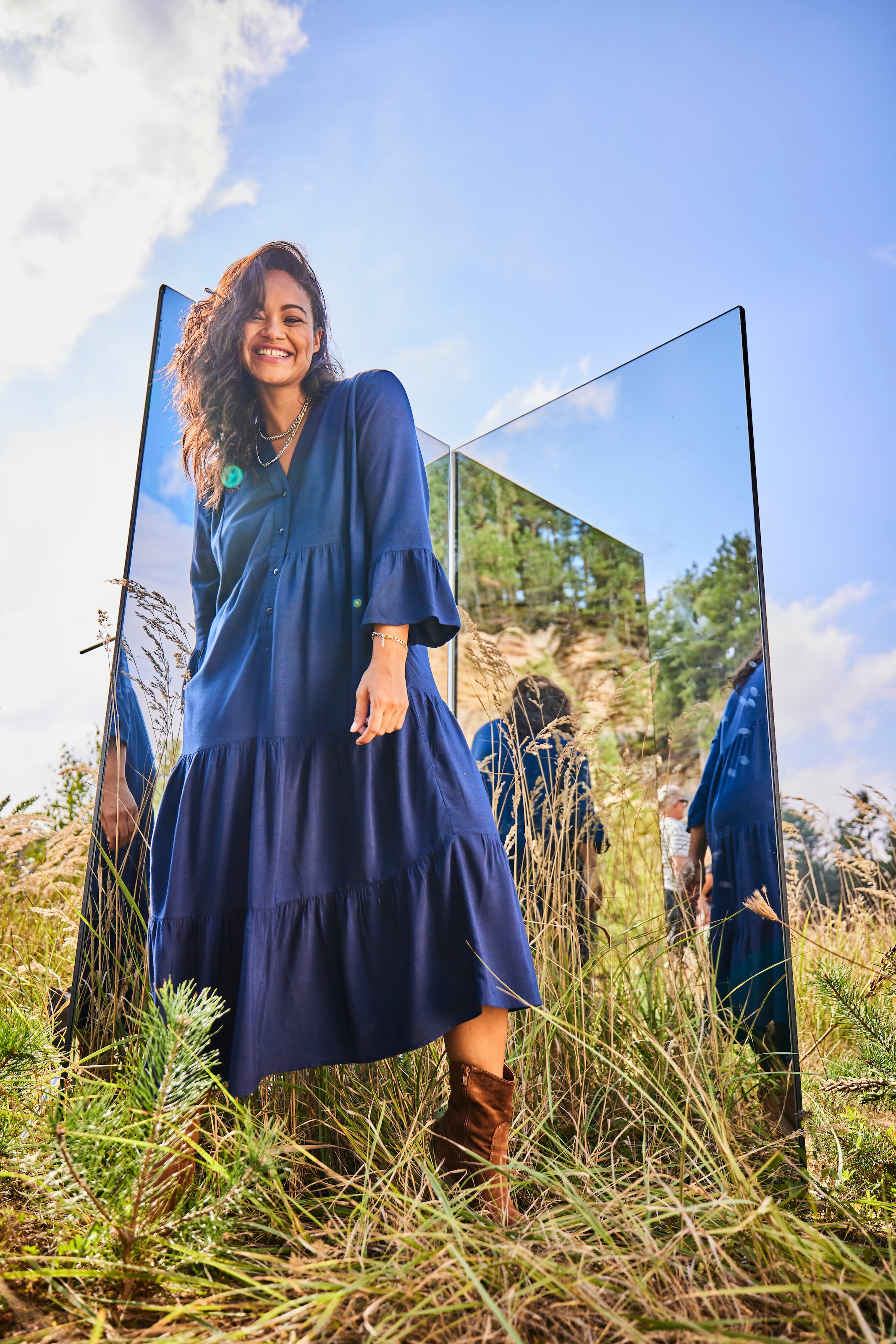 Aniston PLUS Midikleid, In trendigen Farben - NEUE KOLLEKTION