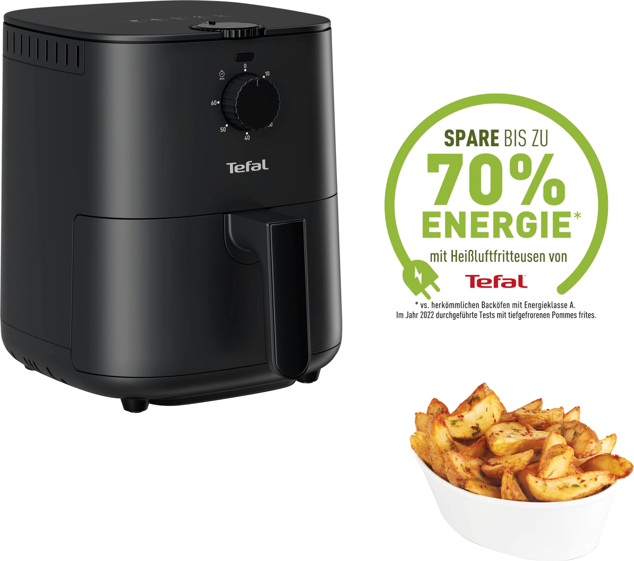 Tefal Heißluftfritteuse »EY1308 Easy Fry Essential«, 1430 W, kompaktes Design, energiesparend, knusprige Ergebnisse, gesund Kochen