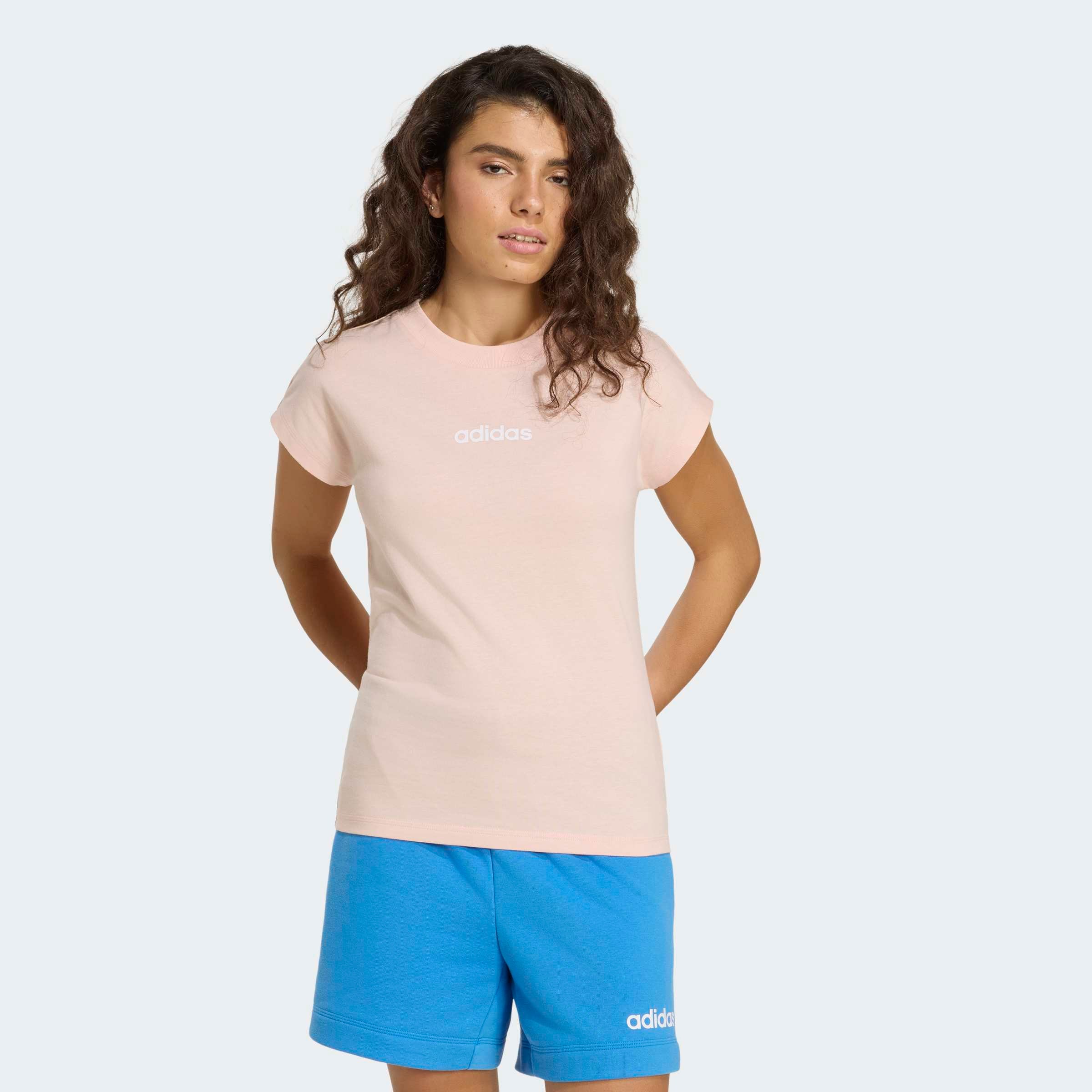 adidas Sportswear T-Shirt »W LIN SJ T« sportlicher Stil, Kurzarm, ohne Verschluss, aus Baumwolle