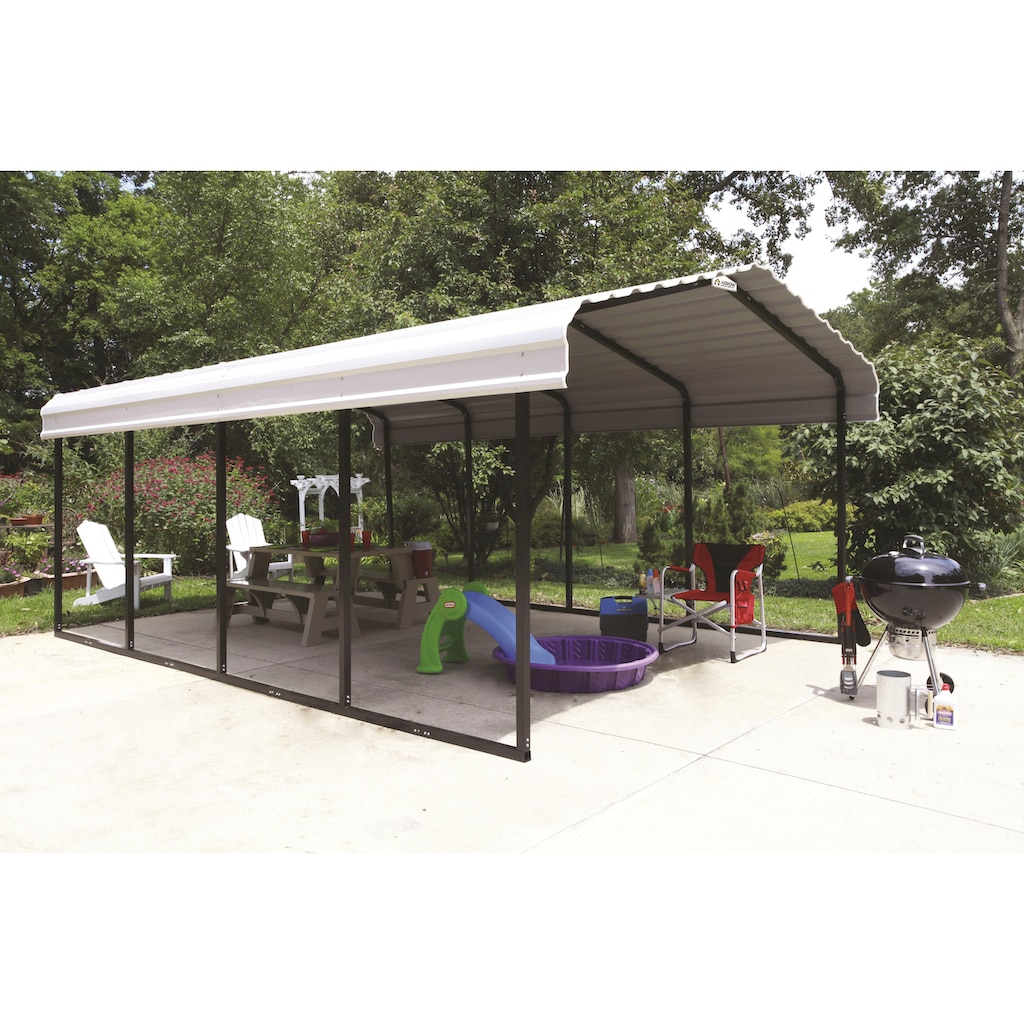 ShelterLogic Einzelcarport »Neapel«, Stahl, 360 cm, schwarz-weiß