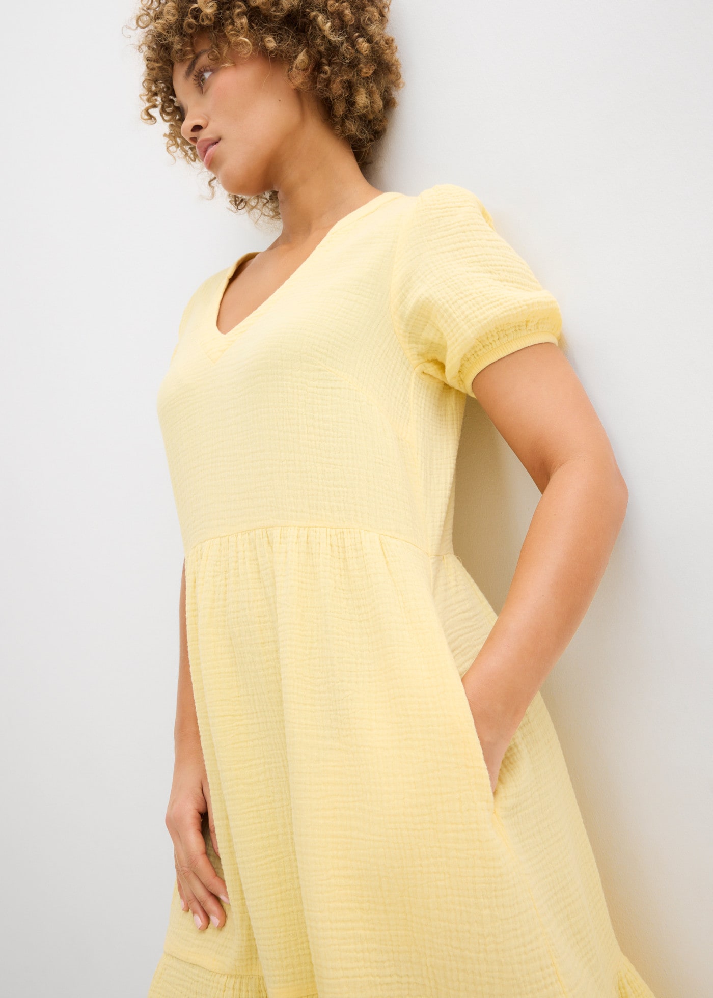 bonprix Sweatkleid für entspannten Look, Oversized-Kleid, aus Musselin, aus Baumwolle