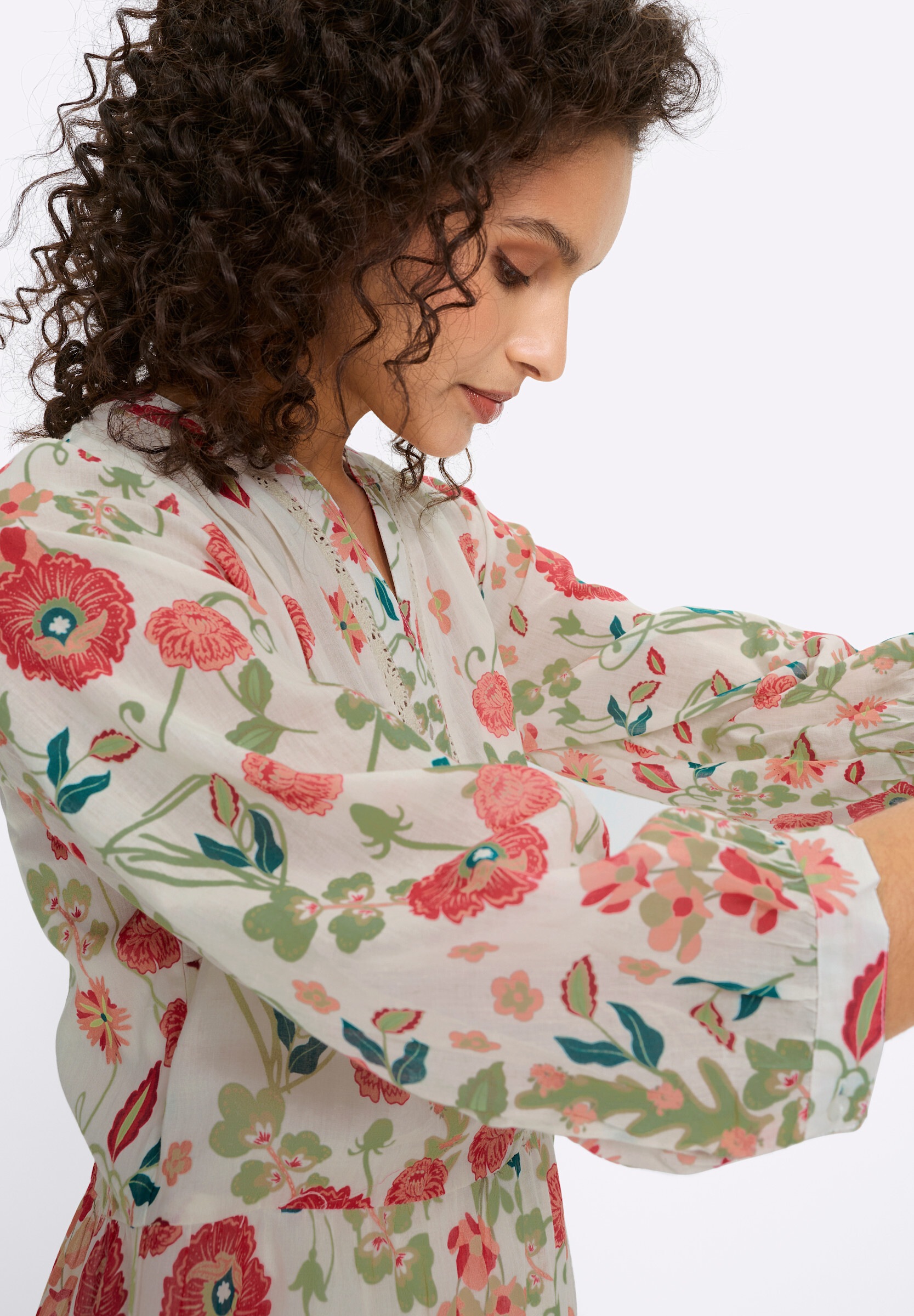 heine Shirtkleid »Druck-Kleid Druckkleid mit abknöpfbarem Unterkleid« Ohne Taschen