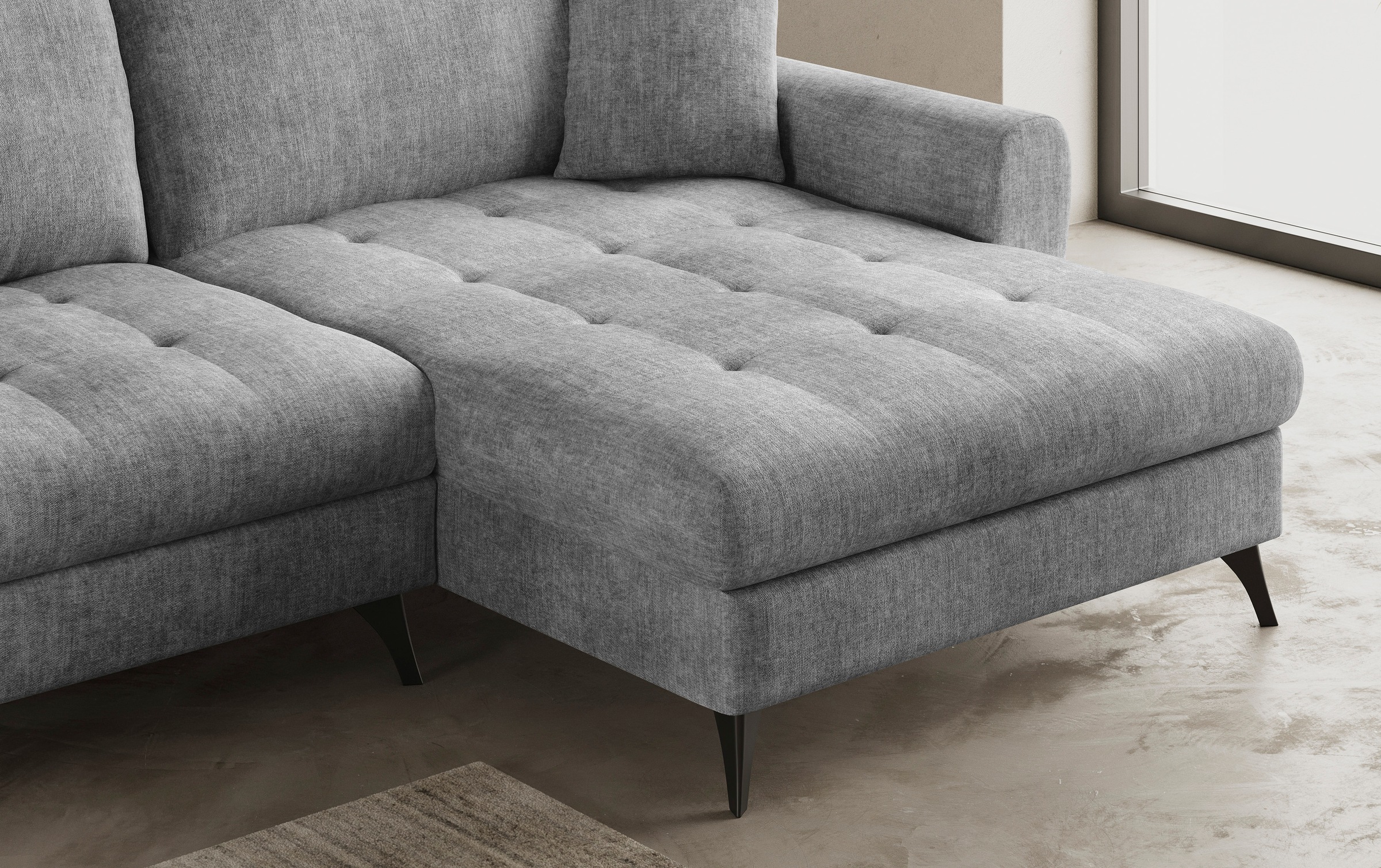 Mr. Couch Ecksofa »Blackburn II L-Form«, Wahlweise mit Kaltschaumpolsterung bis 140 kg belastbar