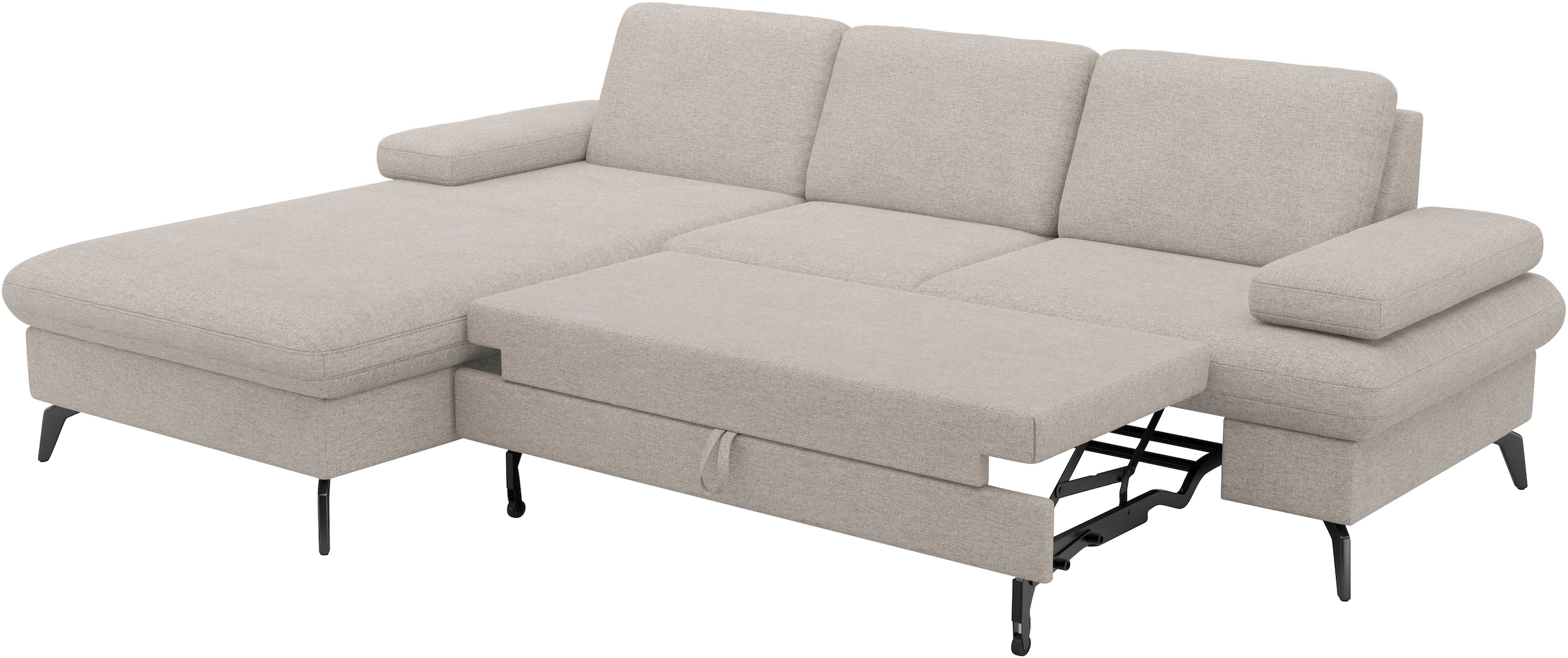 sit&more Ecksofa »Morris Jubi L-Form«, inkl. Armteilfunktion und 1 Zierkissen, wahlweise mit Bettfunktion