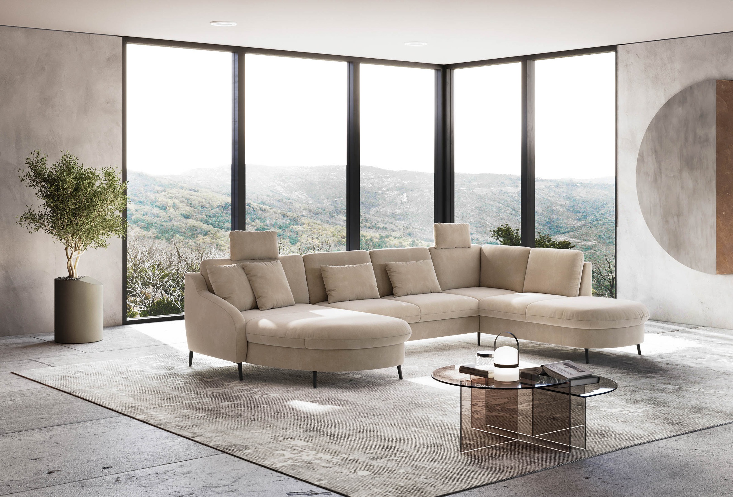 sit&more Wohnlandschaft »Soul U-Form«, wahlweise mit Bett und Bettkasten
