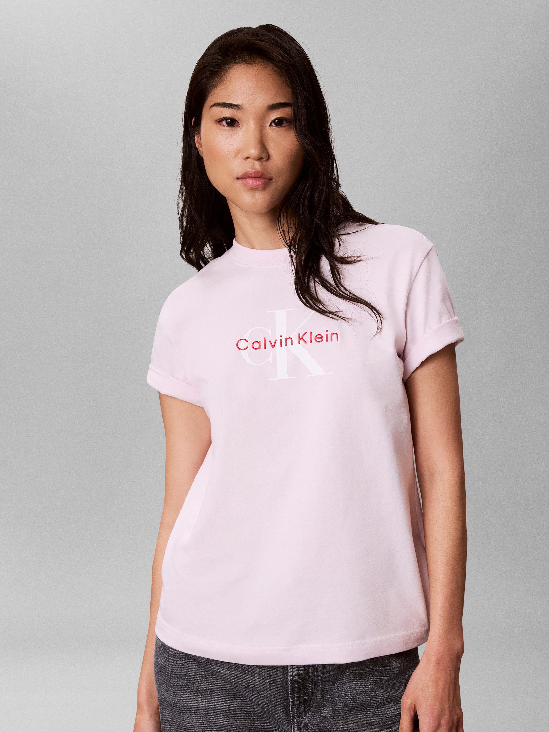 Calvin Klein T-Shirt »HERO SS CLASSIC MONOLOGO CNECK T« , Logoschriftzug