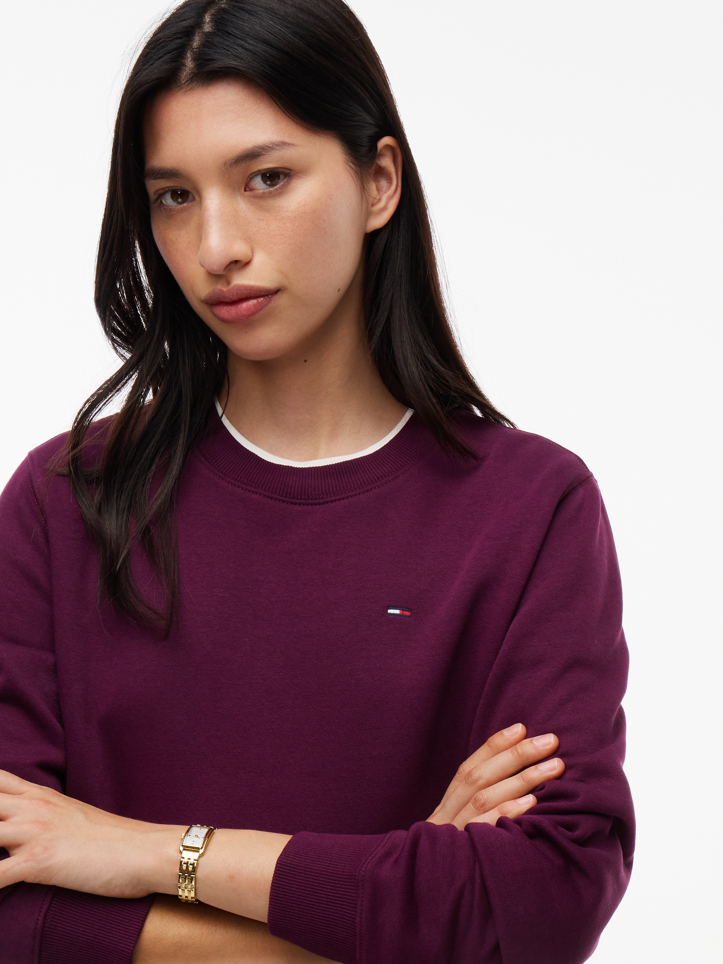 Tommy Jeans Sweatshirt »TJW REG S FLAG CREW«, Baumwollmischung
