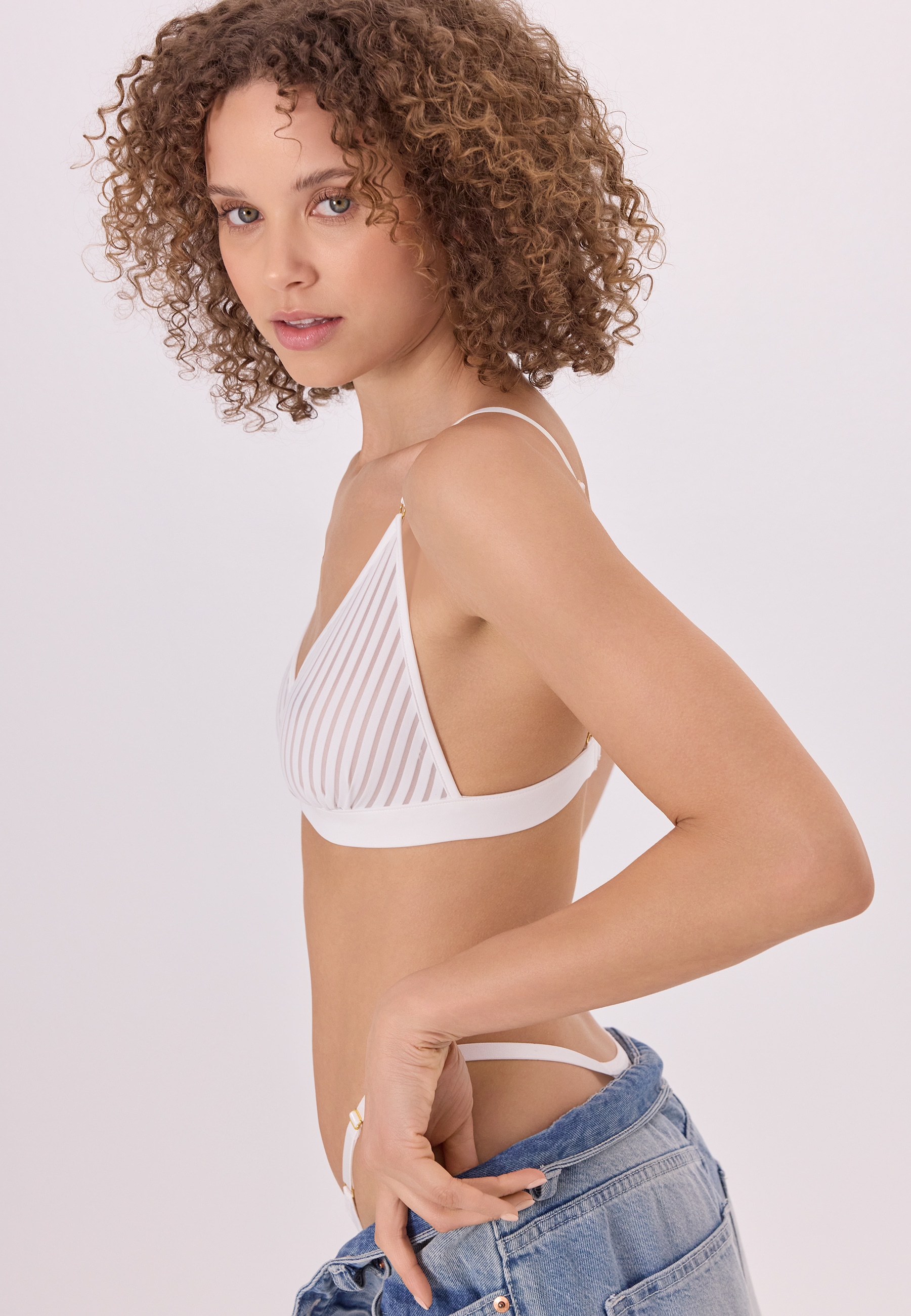 LSCN by LASCANA Bralette 1 mit transparenten, grafischen Streifen