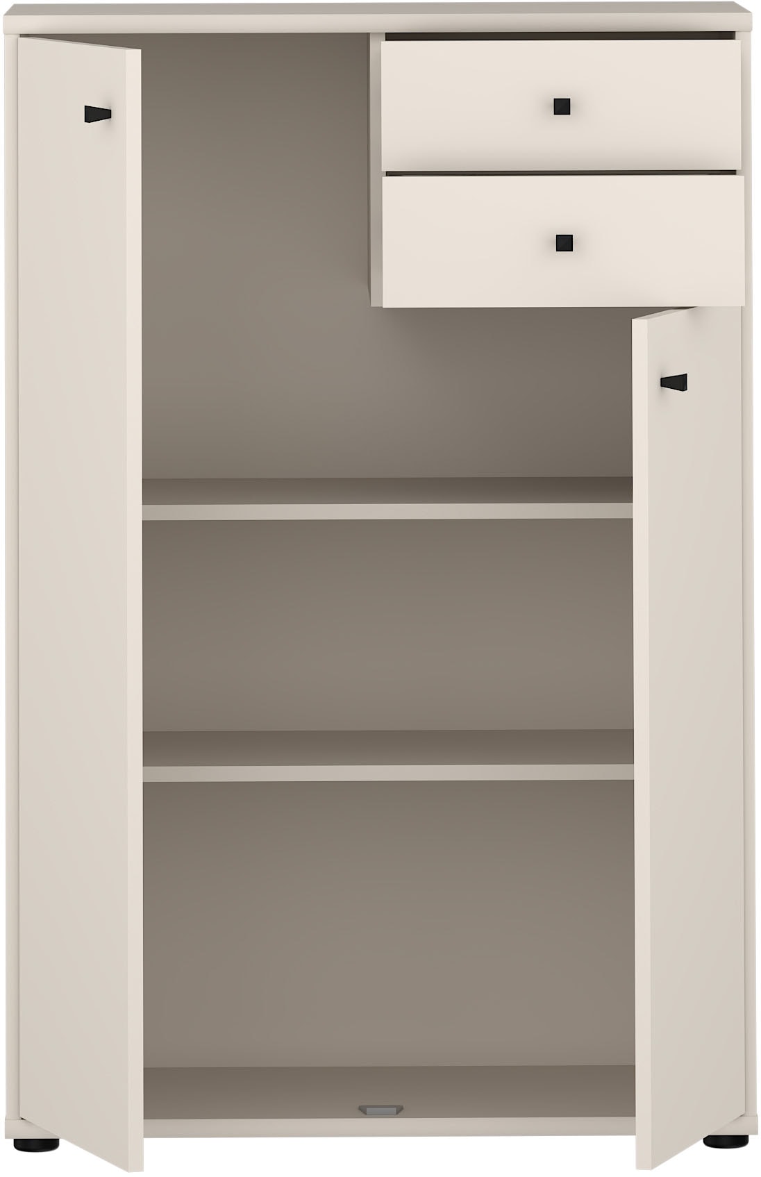 FORTE Kommode »Tempra, Kommode, 2 Türen, 2 Schubkästen, viel Stauraum« B/H/T 73,7/111,1/34,8 cm