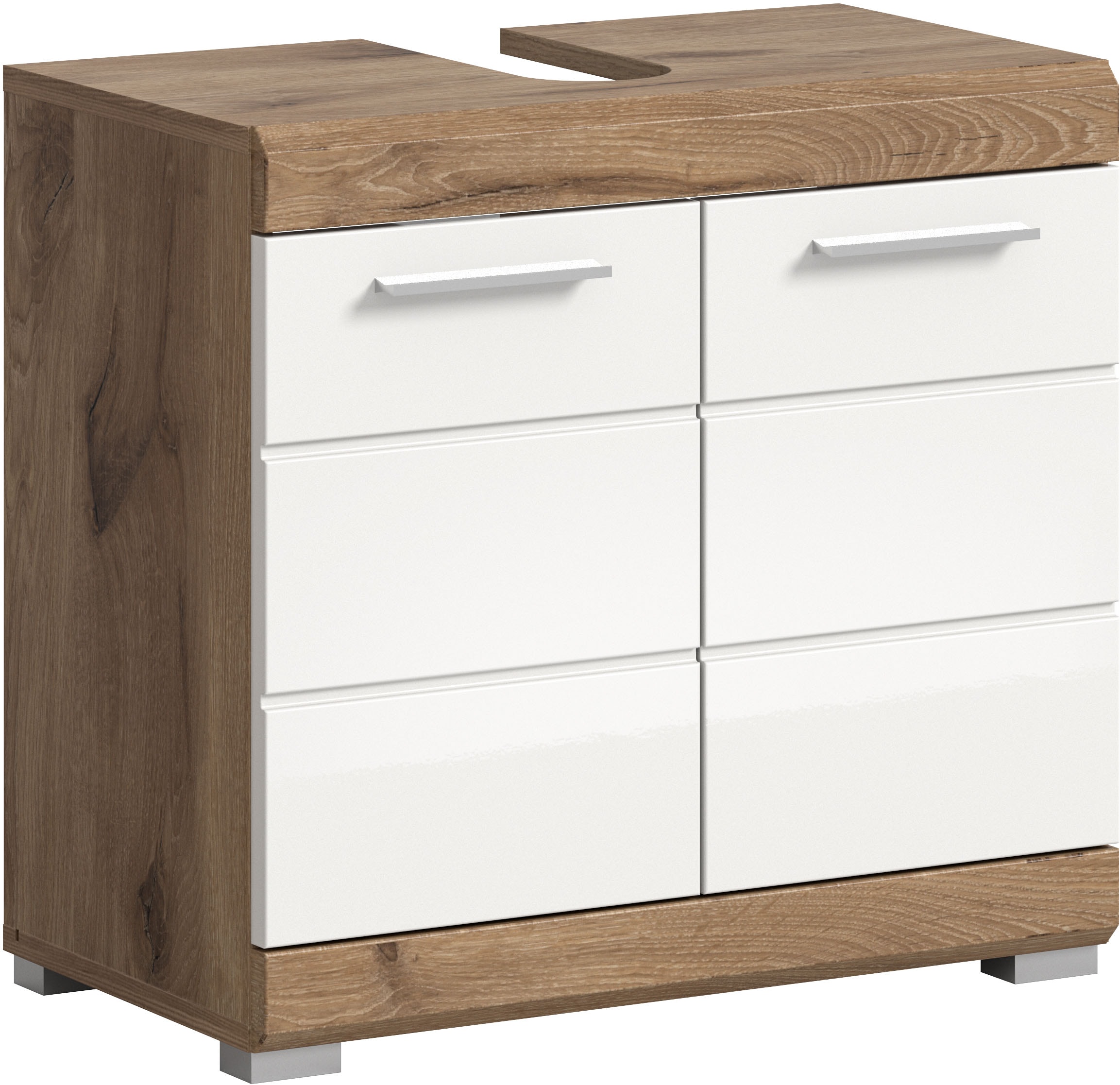 INOSIGN Waschbeckenunterschrank »Siena, Breite 60cm, 2 Tür, 2 Fächer, mit Siphonausschnitt, MDF-Front«, (1 St.), in verschiedenen Farben erhältlich, Badmöbel, Badschrank, Kommode, Bad