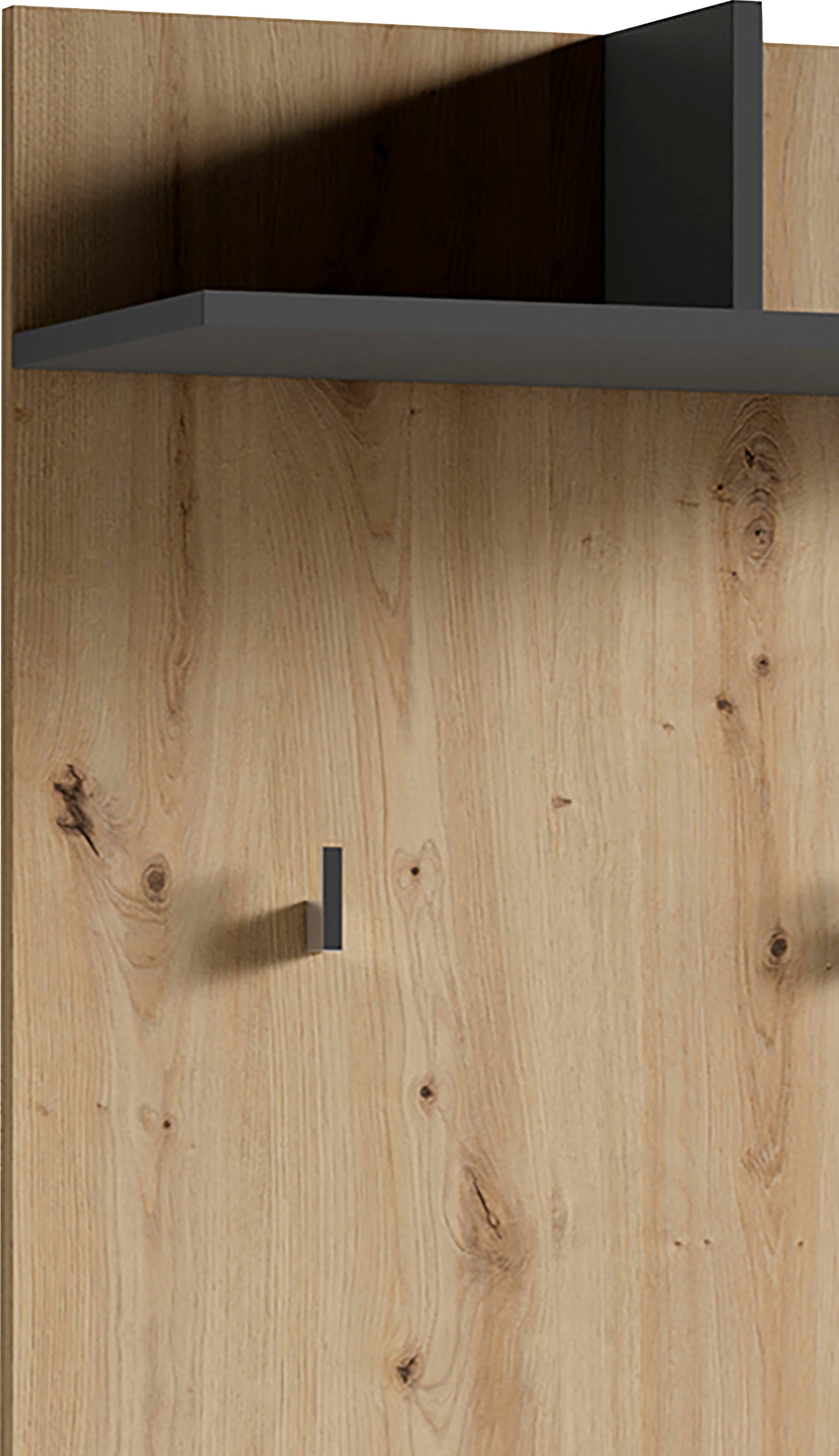 byLIVING Garderobenpaneel »Ben« 1 Stk. tlg. Breite 60 cm, mit Kleiderhaken und Ablage