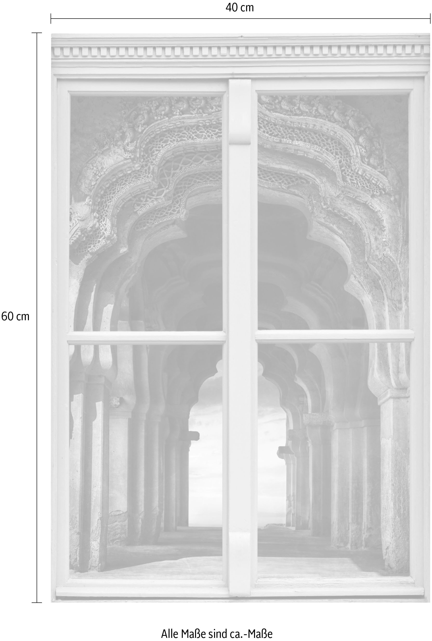 queence Wandsticker »Tor« Wandsticker, Wandbild, selbstklebend, 3D, Fenster