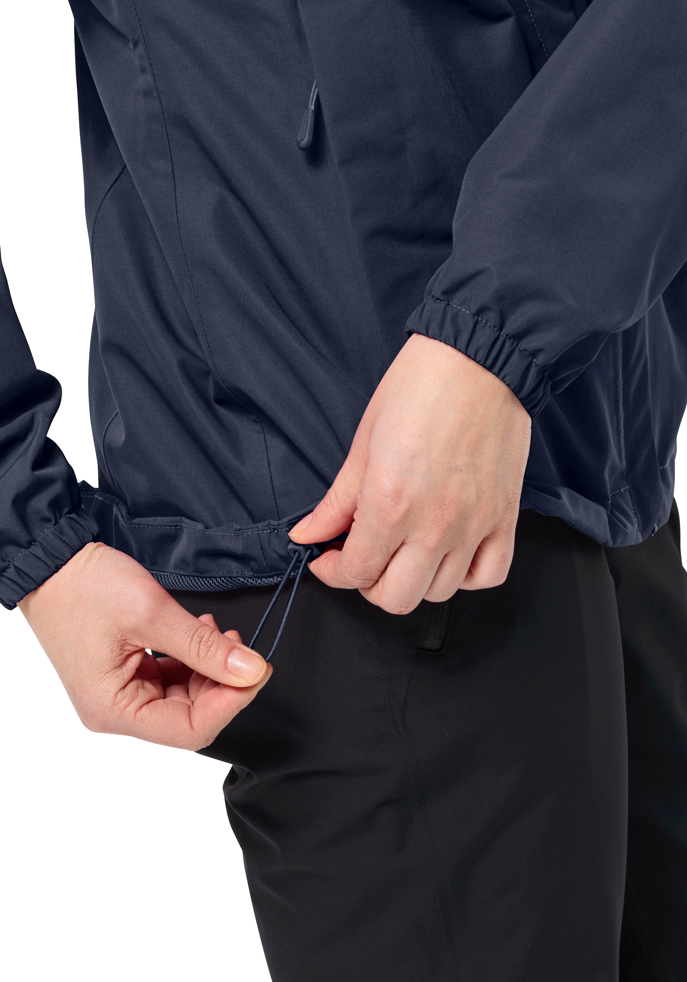 Jack Wolfskin Funktionsjacke »STORMY POINT 2L JKT W«, mit Kapuze, mit verstaubarer Kapuze, wasserdicht, atmungsaktiv und winddicht