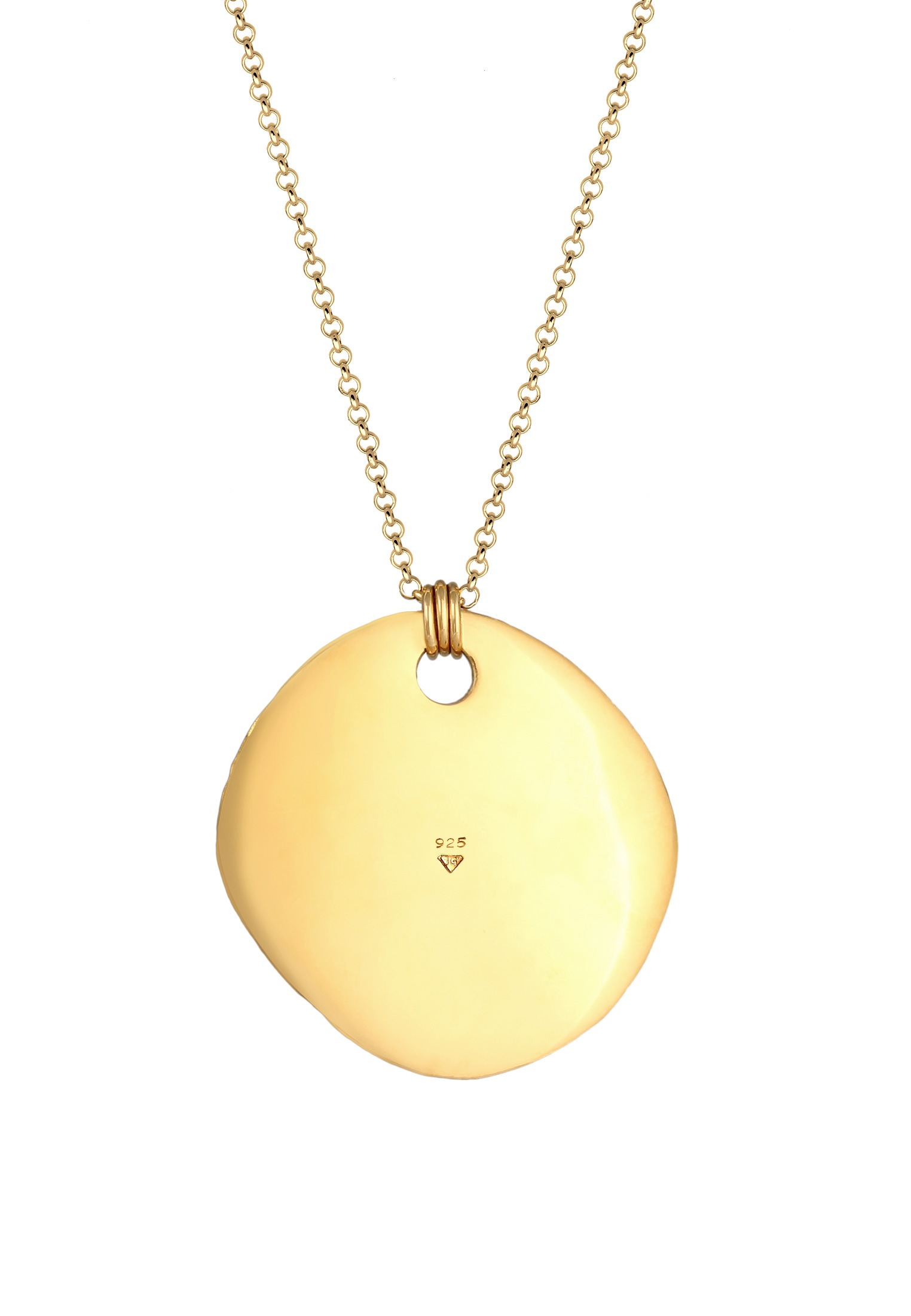 Elli Lange Kette »Halskette Kugelkette Plättchen Coin Organic 925 Silber«