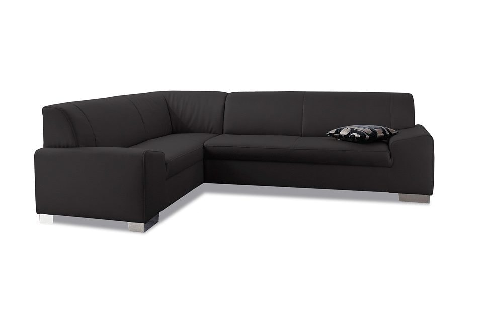DOMO collection Ecksofa »Alisson, zeitlose Optik, flache Armlehnen, L-Form«, fester Sitzkomfort, wahlweise mit Bettfunktion