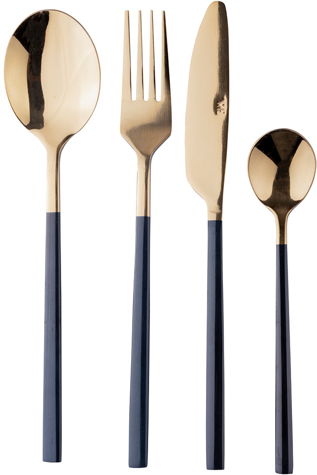Villa d'Este Besteck-Set »Stylo Duo poliert«, (Set, 24 tlg.), Essbesteck-Set, poliert