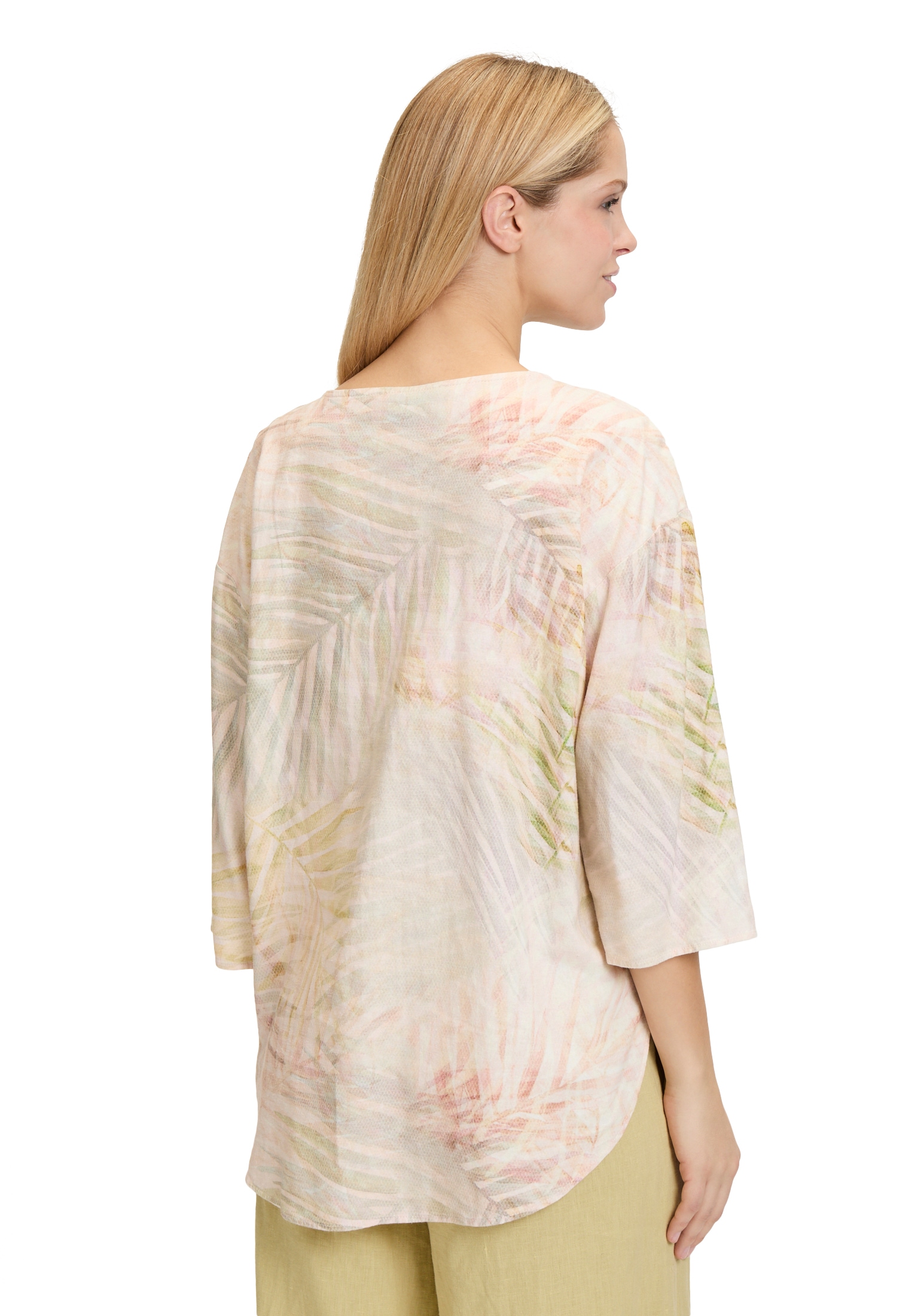 Cartoon Klassische Bluse »Leinenbluse mit V-Ausschnitt«