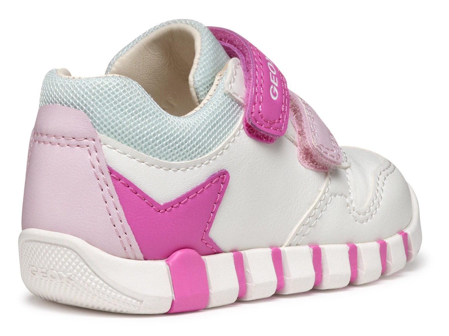 Geox Lauflernschuh »B IUPIDOO GIRL«, Sneaker, Klettschuh, Mädchenschuh mit großem Stern an der Ferse