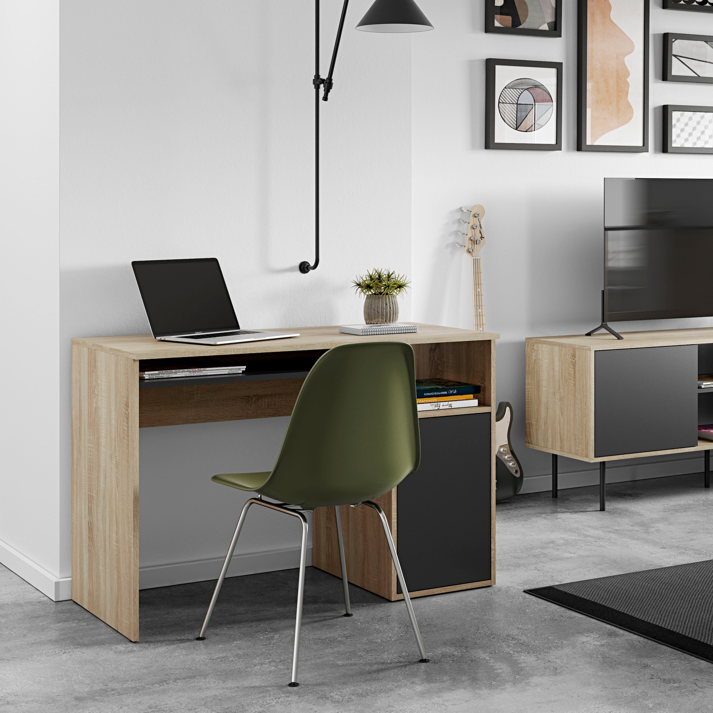TemaHome Schreibtisch »OXFORD«, Ledergriff