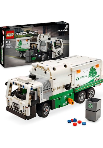 Konstruktionsspielsteine »Mack® LR Electric Müllwagen (42167), LEGO Technic«, (503...