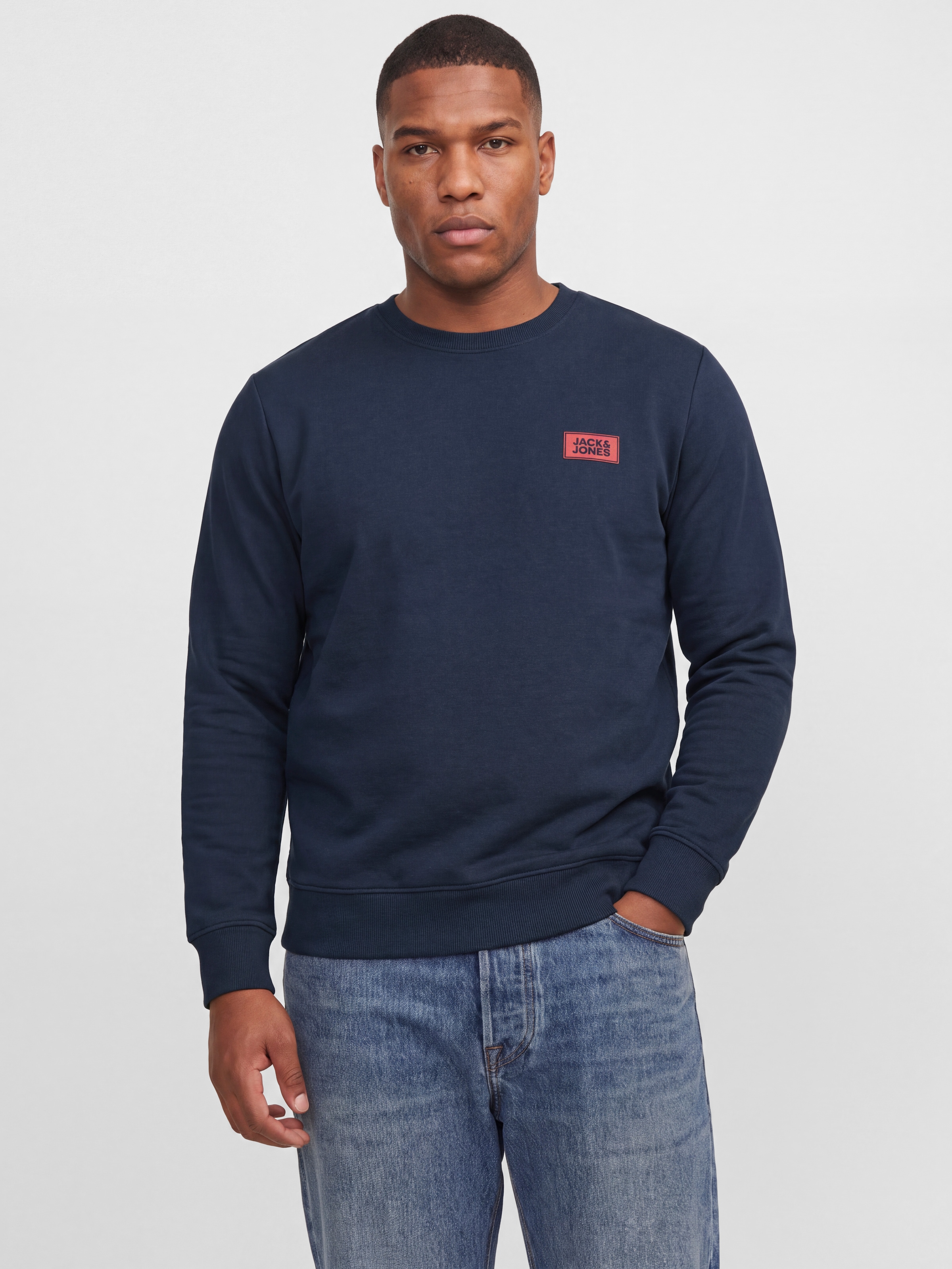 Jack & Jones PlusSize Sweatshirt »JJRUSH SWEAT CREW NECK PLS«, Baumwollmischung, normal geschnitten
