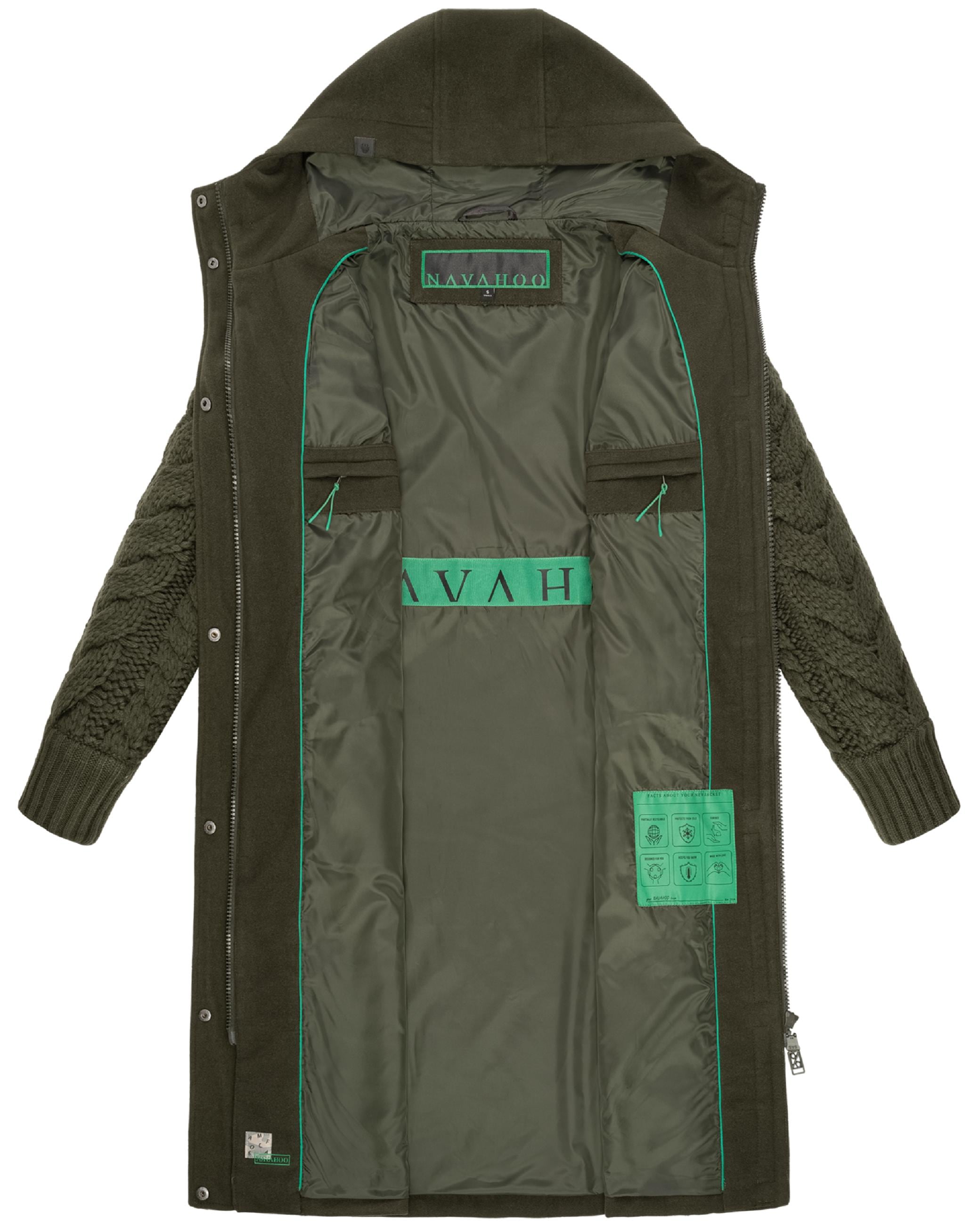 Navahoo Kurzmantel »Wintermantel Knit Babe 14«