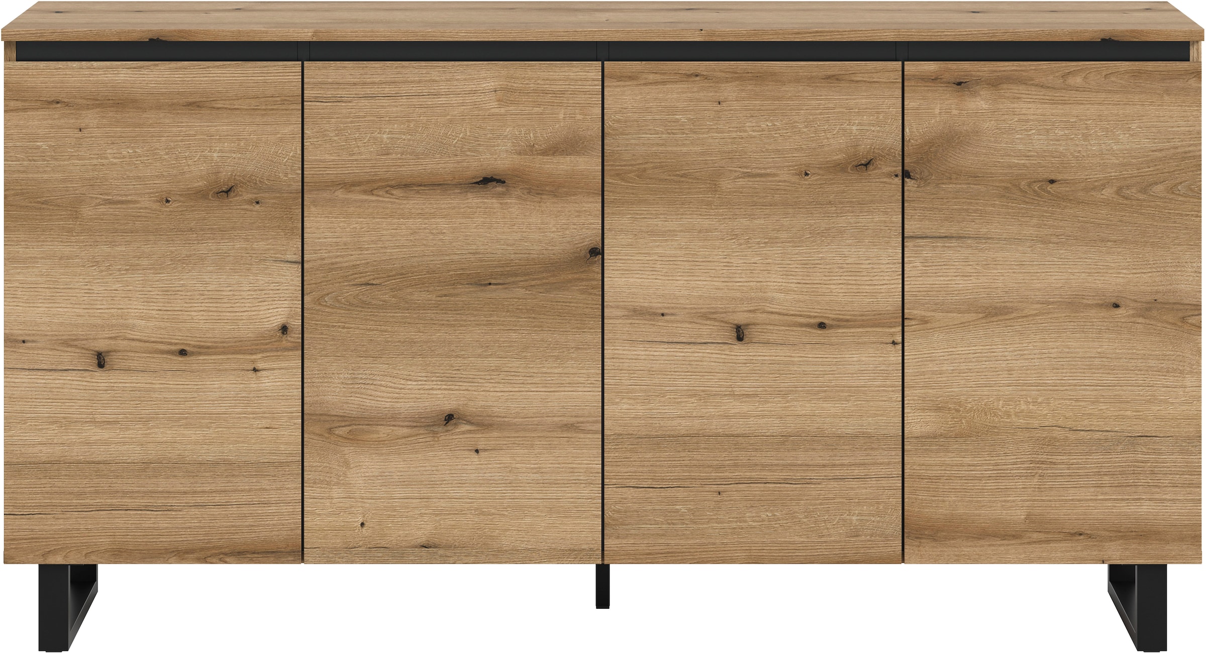 Home affaire Sideboard »TOMA, Breite: 160 cm, mit Metall-Kufen-Fuß, 4 Türen, 4 Einlegeböden« Anrichte, Kommode, Schrank, Board, Higboard