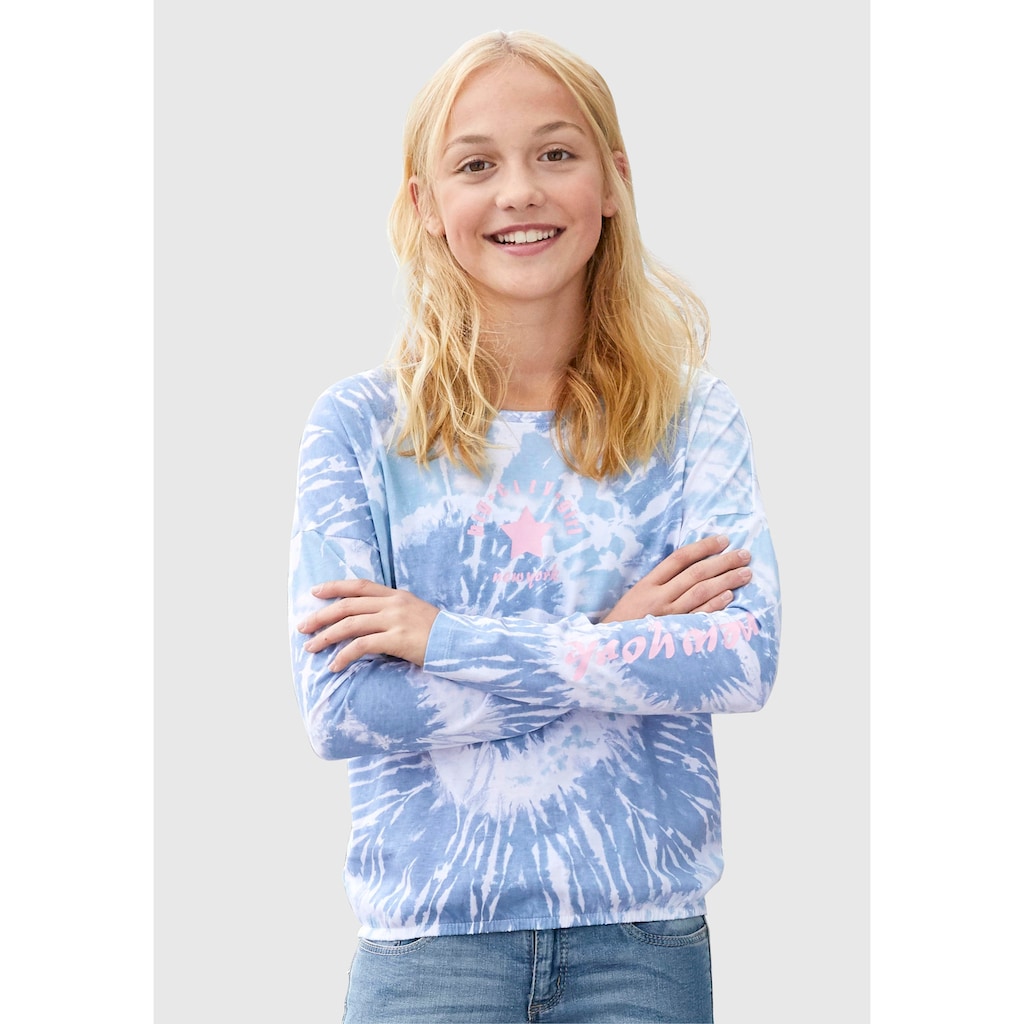 KIDSWORLD Fledermausshirt »Batik-Optik Shirt«, mit schmalen Ärmeln