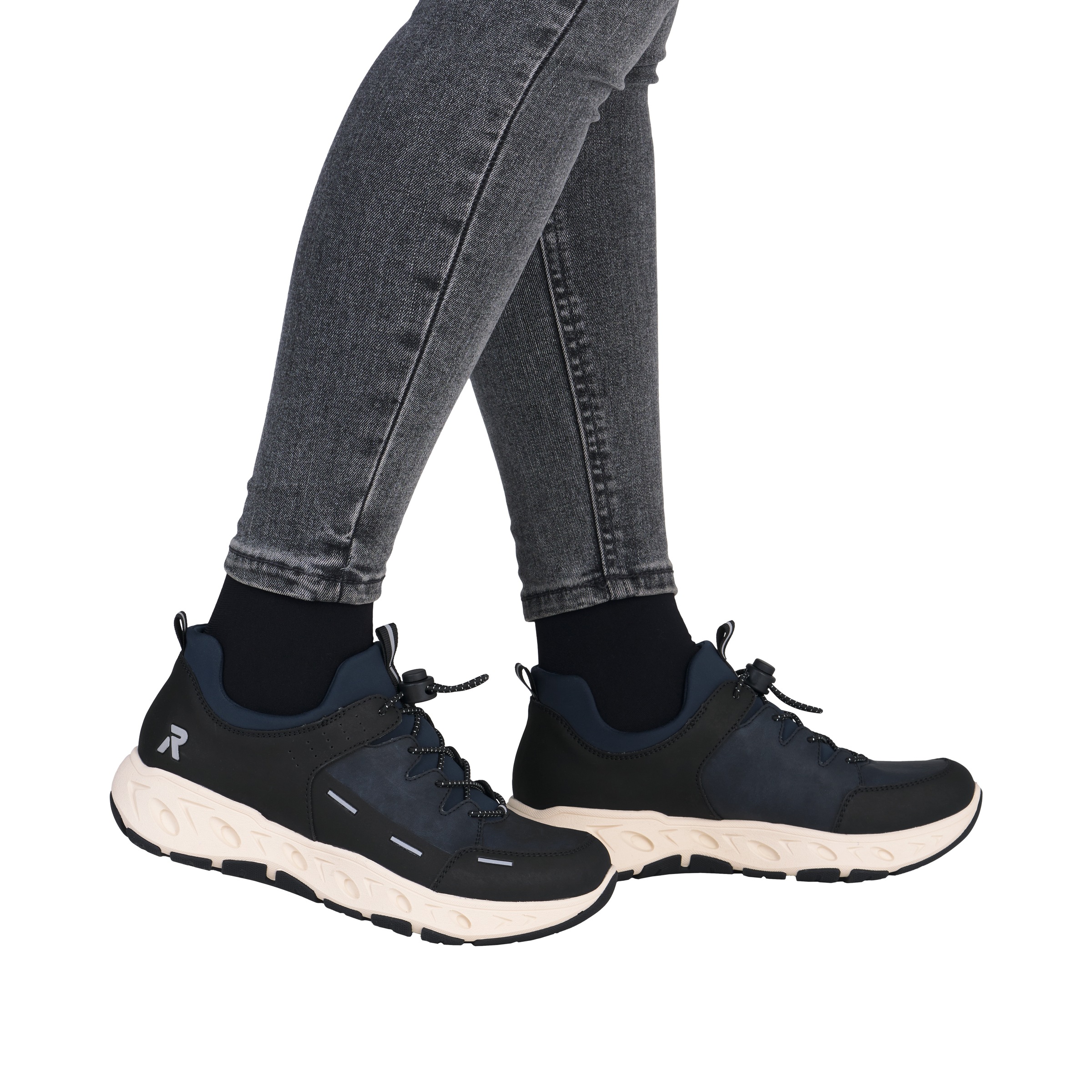 RIEKER Sport Slip-On Sneaker  Schlupfschuh, Freizeitsneaker, Halbschuh mit gepolstertem Schaftrand